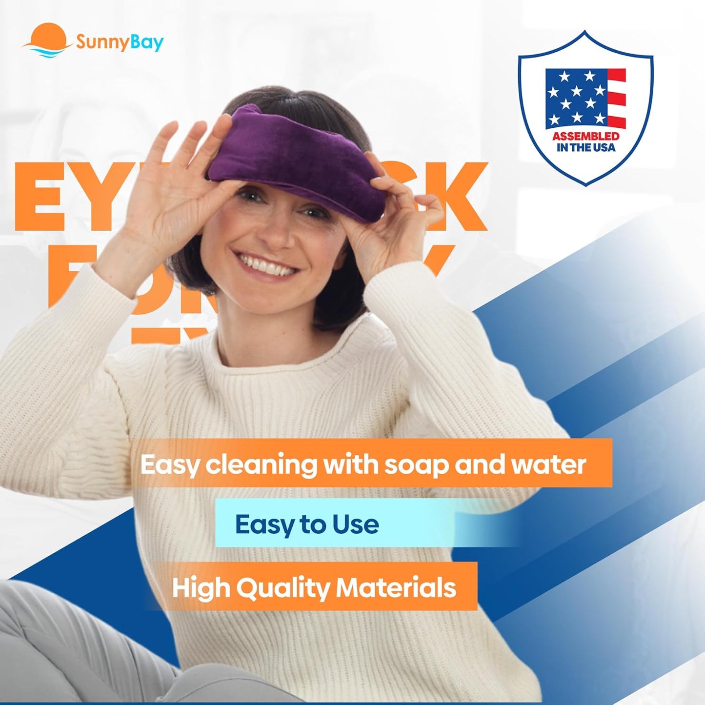 SunnyBay Microwavable Heated Pair of Gloves for Women and Men with Eye Mask (Bundle)