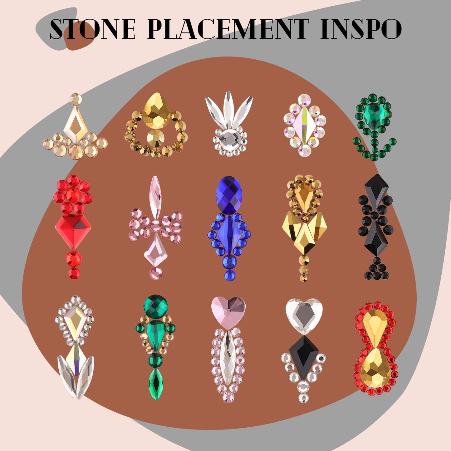 1680Pcs Red Glass Nail Rhinestones 180Pcs Multi Shapes Flatback Nail Gems + 1500Pcs 1.5-4mm Round Crystal, Manicure Nail Charms Diamond Gemstones for Acrylic Nails Decoration