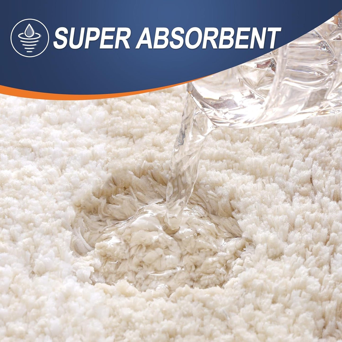 OLANLY Bathroom Runner Rugs 47x20, Extra Soft Absorbent Microfiber Bath Rugs, Rubber Backing, Quick Dry, Washable Bath Mats for Bathroom Floor, Tub and Shower, Home Decor Accessories, Light Beige