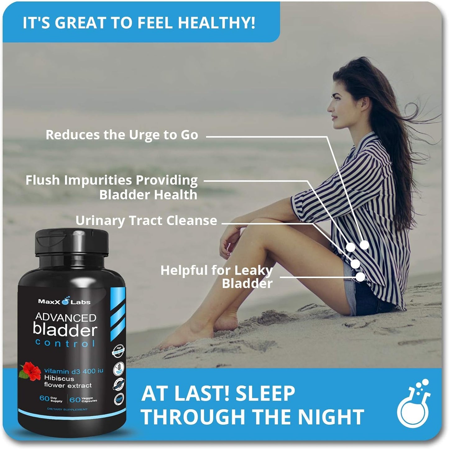 Advanced Bladder Control Supplements for Women & Men - Supports Urinary Tract Health - Helps Overactive Bladder & Urinary Tract Infection - Cranberry Pills w/Pumpkin Seed Oil Extract