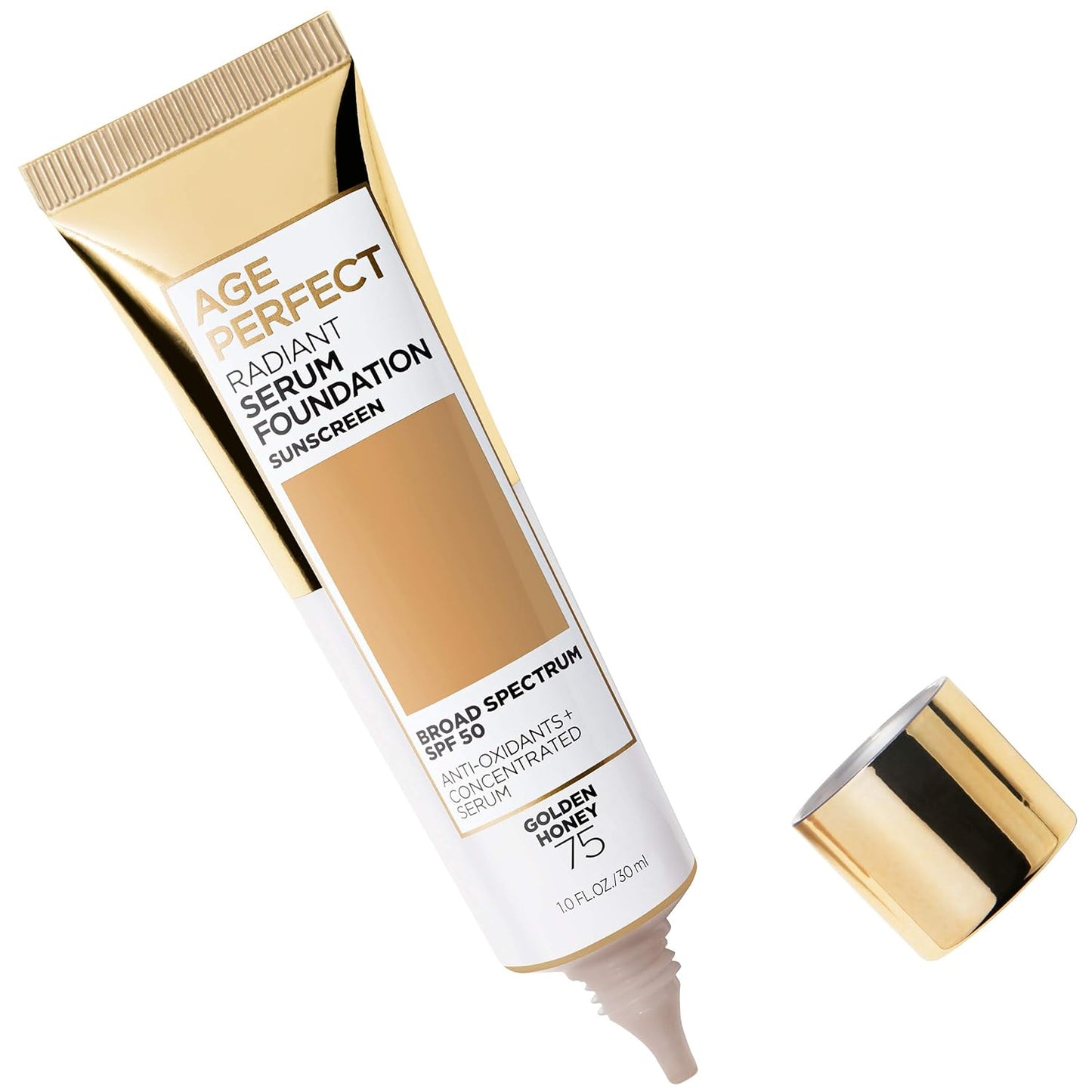 L'Oreal Paris Age Perfect Radiant Serum Foundation with SPF 50, Golden Honey, 1 Ounce