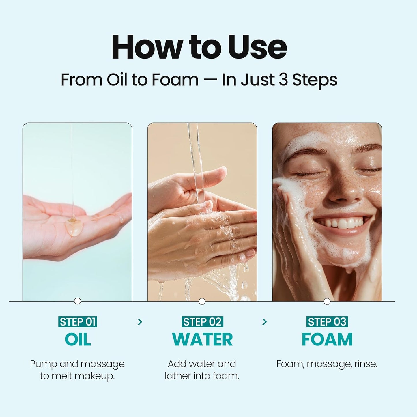 [K-Beauty] Blue Tansy Oil to Foam - All-in-One Korean Face Wash OilBased Foaming Facial Cleanser - Excess Sebum & Oil Control - Makeup Deep Cleansing Oil for All Skin Types (3.88 fl oz)