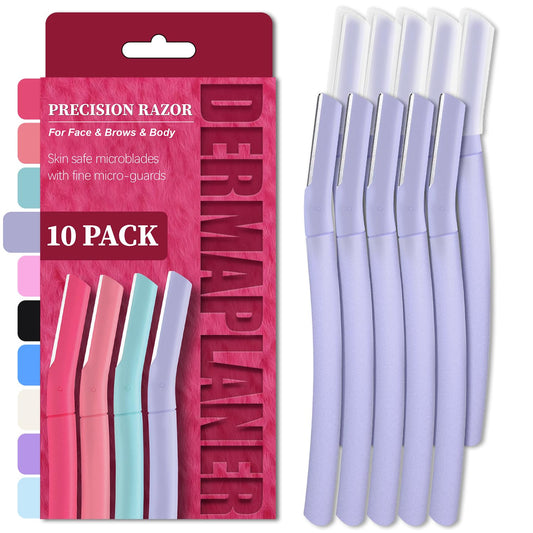 Face Razors for Women, Dermaplane Razor for Women Face, Eyebrow Razor, Dermaplaning Tool, Gentle Exfoliation Microblades for Sensitive Skin, Peach Fuzz Remover