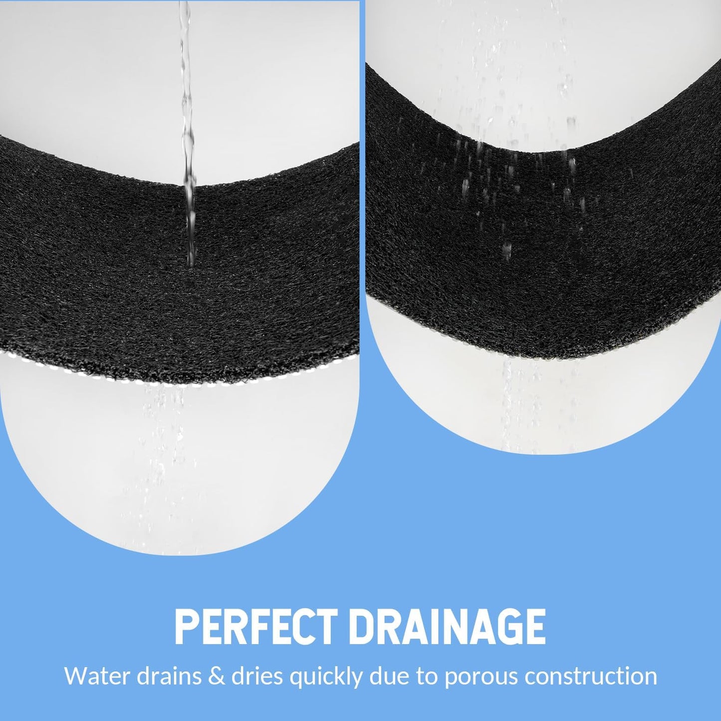 Non-Slip Bathtub Mat, Anti Slip Shower Mat, Fast Drying Bathtub Mats, Foot Scrubber Mat, Anti Slip Mat for Tub, Floor, Bathroom, Kitchen, Home, Hotel (Black 24"×24")