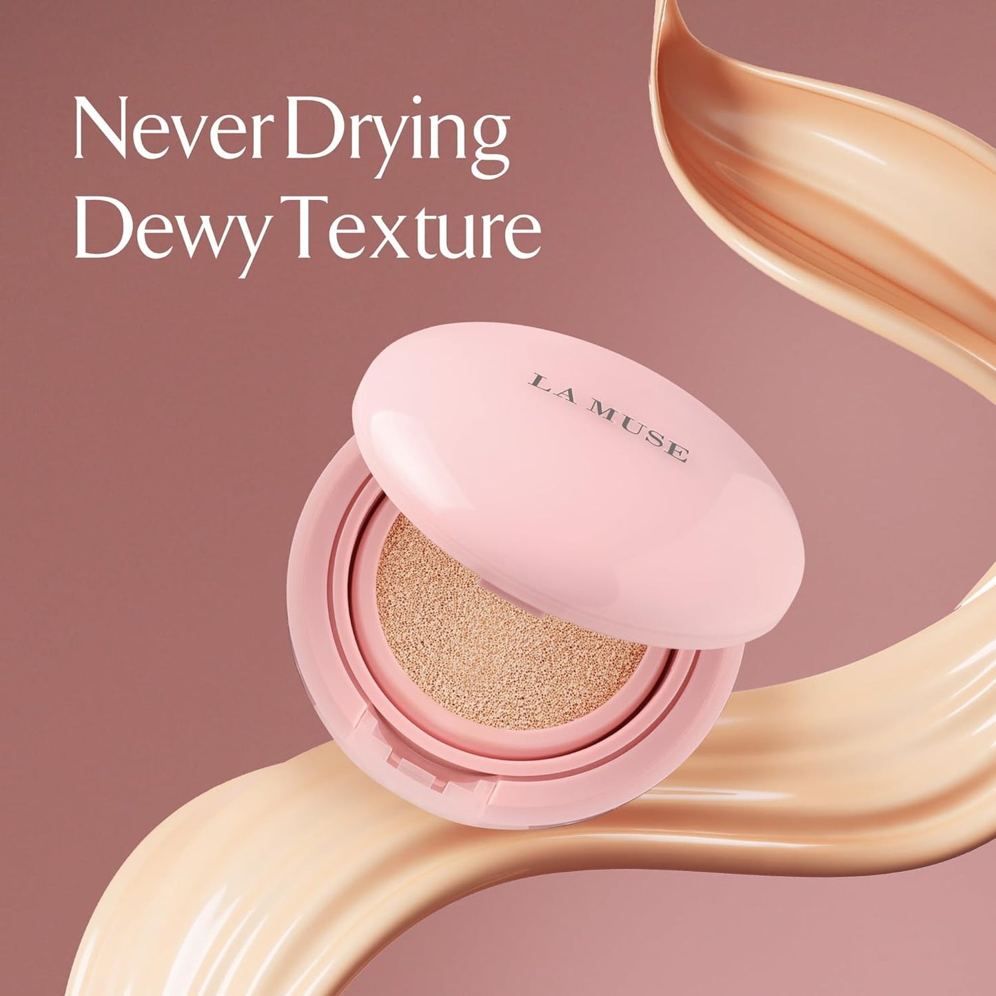 LA MUSE Korean Glow Cushion Foundation(Refill) with PDRN | Shade No.22 Neutral Beige for Medium Skin | 65% Hyaluronic Acid Hydration | Natural Radiant, Lightweight Coverage | Light to Medium Finish