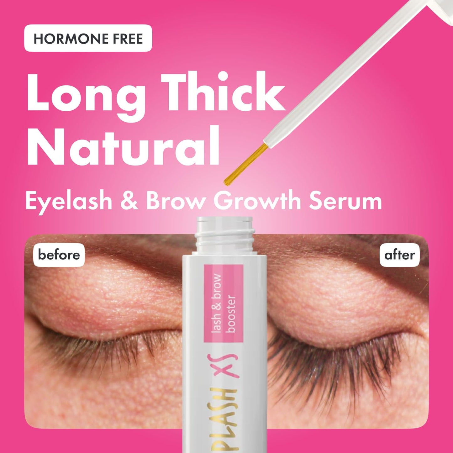 Eyelash Growth Serum - Innovative Formula for Longer, Thicker, Fuller Brows & Lashes - Natural, Cruelty-Free & Hypoallergenic - 0,05 Fl Oz(1,5 ml)
