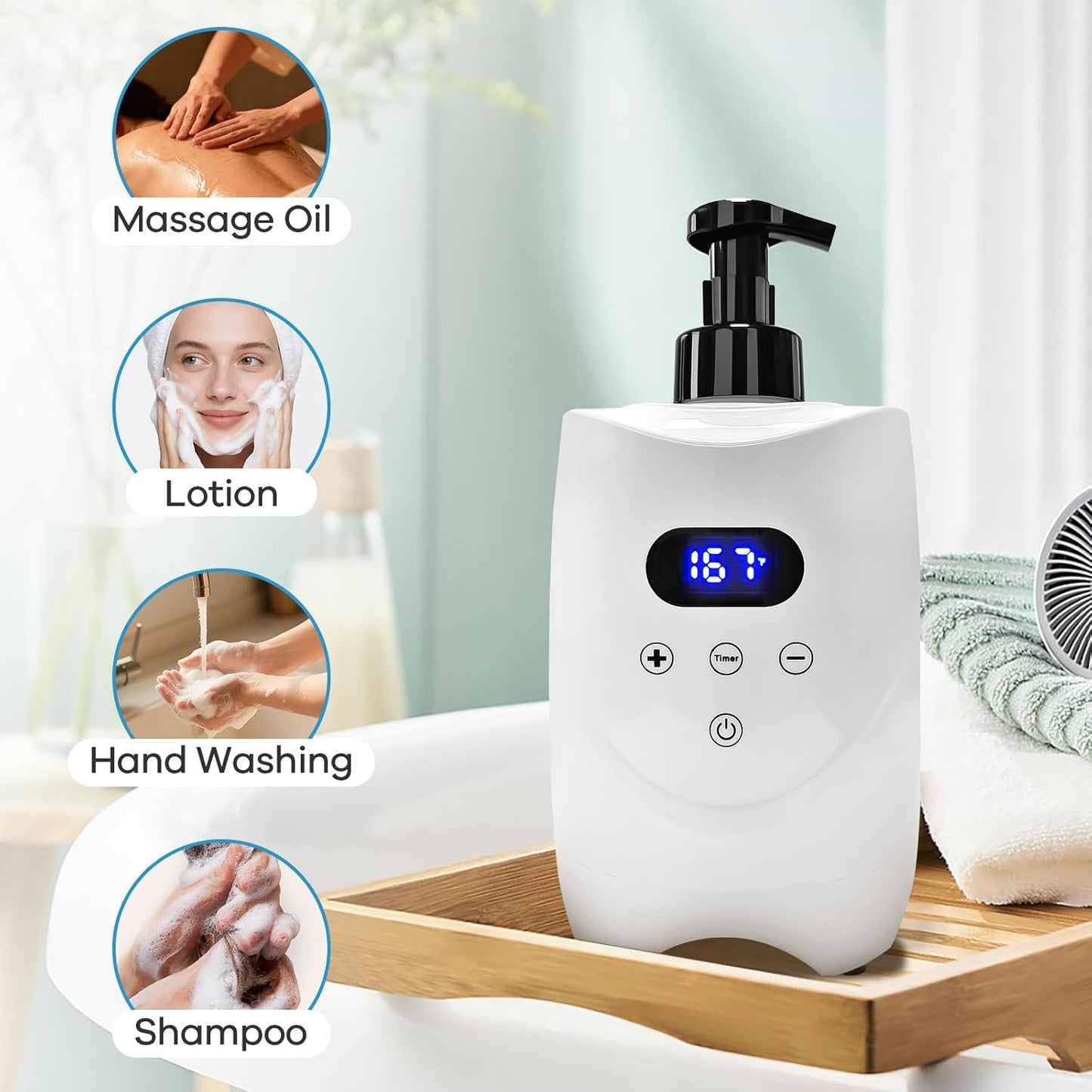 Hot Lather Machine for Shaving Professional Lather Maker for Men Face Shaving Large Capacity Shaving Foam Warmer for Home Salon Barber Shop, with 2 500ml Foam Bottle