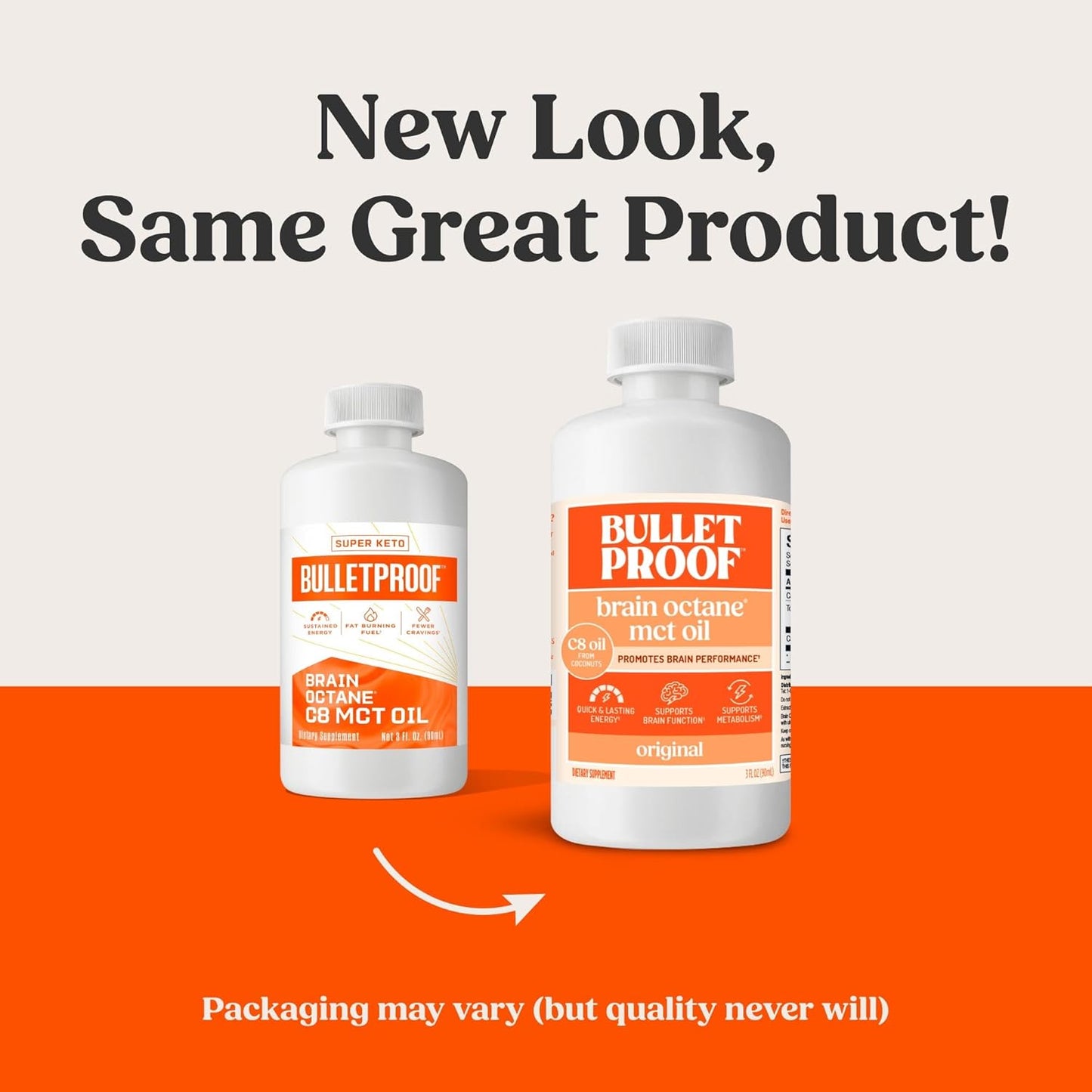 Bulletproof Brain Octane C8 MCT Oil Travel Size, 3 Ounces, Keto Supplement for Sustained Energy and Fewer Cravings