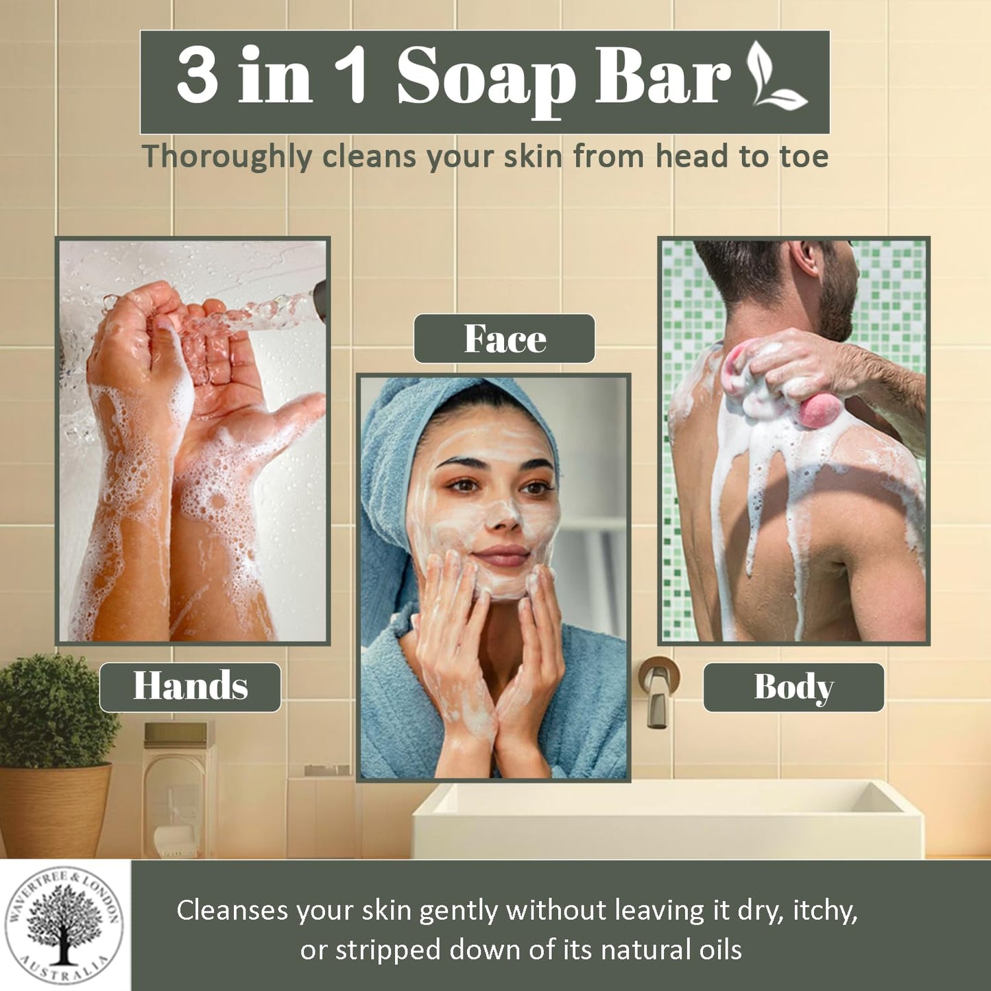 Wavertree & London Frangipani and Gardenia Scented Natural Soap (8 Bars), 7oz Moisturizing French Triple Milled Soap Bars enriched with shea butter - Pure Plant Oil Bath & Body Bars for All Skin Types