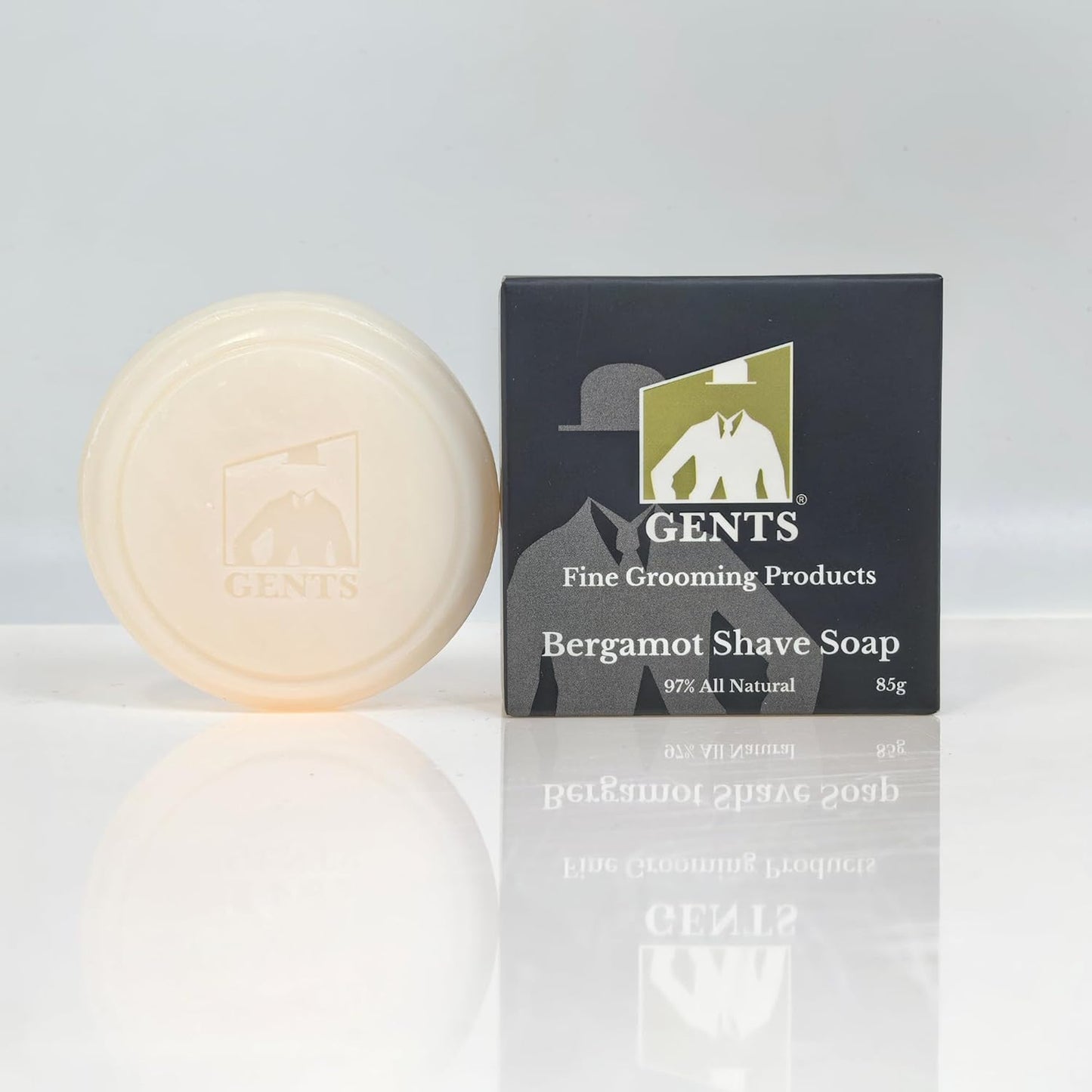 GBS Men's Shaving Soap 97% All Natural Enriched With Shea Butter and Glycerin, Creates Rich Lather Form (Bergamot)