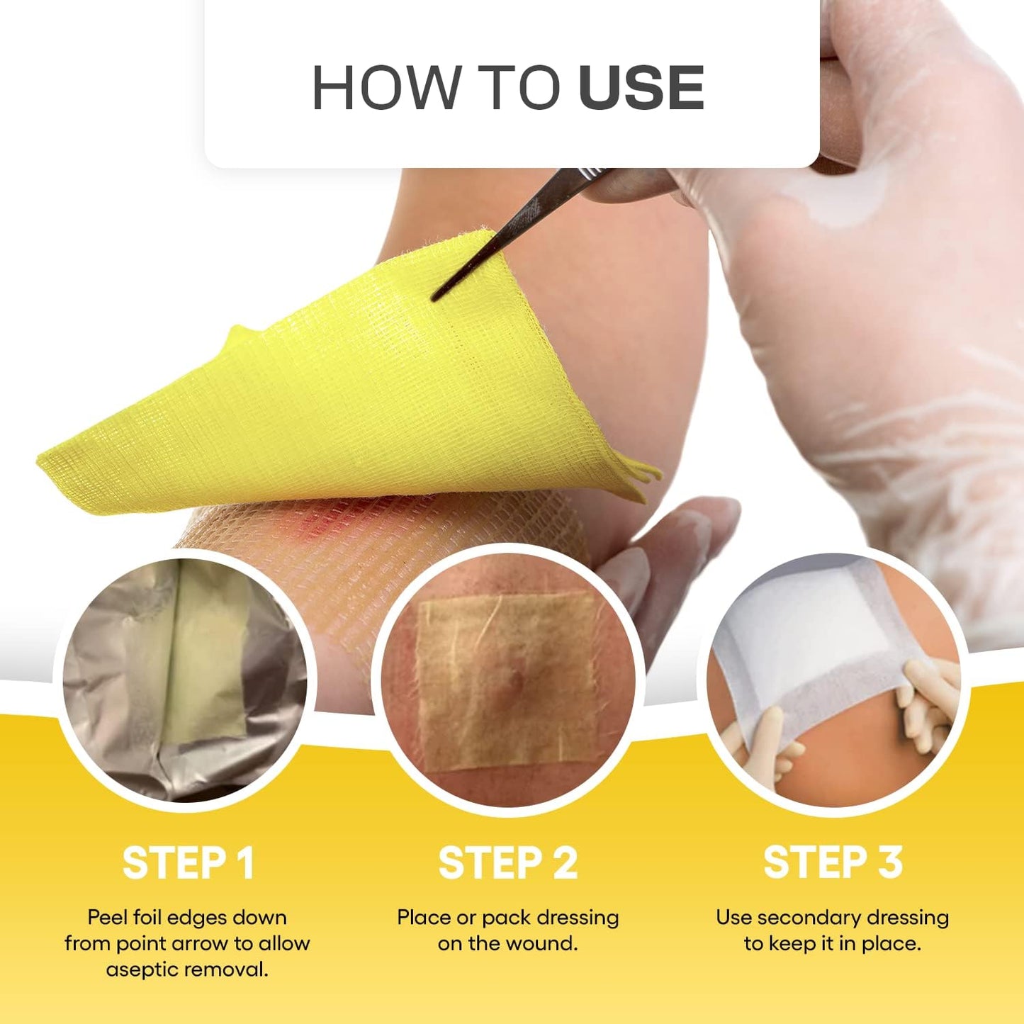 AWD Medical Xeroform Petrolatum Dressing 5x9 - Non-Adhering Gauze Pads - Fine Mesh Gauze Patch Sterile - Healthcare Supplies for Wound Care, Burns, Lacerations, & Skin Grafts Aide (Box of 25, 5"x9")