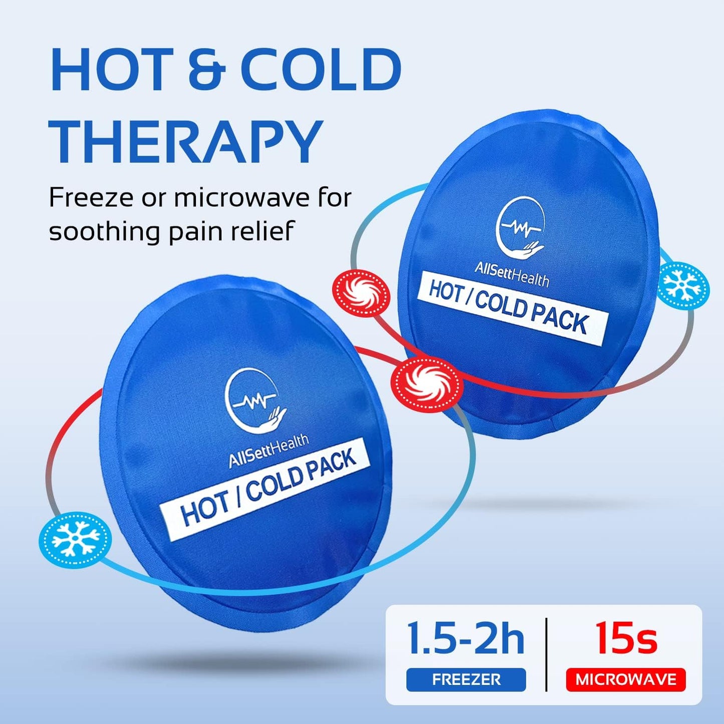 Reusable Round Hot and Cold Gel Ice Packs for Injuries | Cold Compress, Ice Pack, Cold Pack, Gel ice Pack, Cold Packs for Injuries | 5 Pack