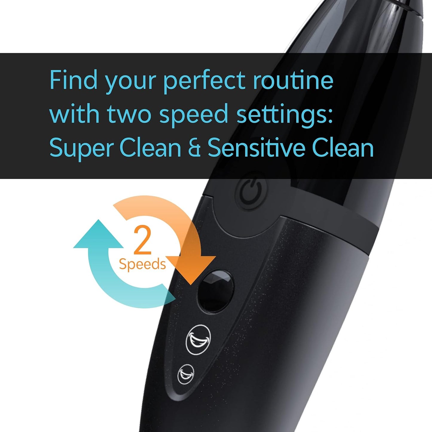 Tao Clean UV Sanitizing Sonic Toothbrush and Cleaning Station, Electric Toothbrush, Dual Speed Setting, Black