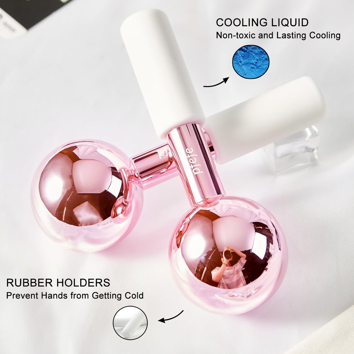 Ice Globes for Face & Eyes, Unbreakable Stainless Steel Cryo Sticks for Beauty Routines, Facials Cold Roller Colling Globes for Puffiness, Wrinkles, Dark Circles, Headaches