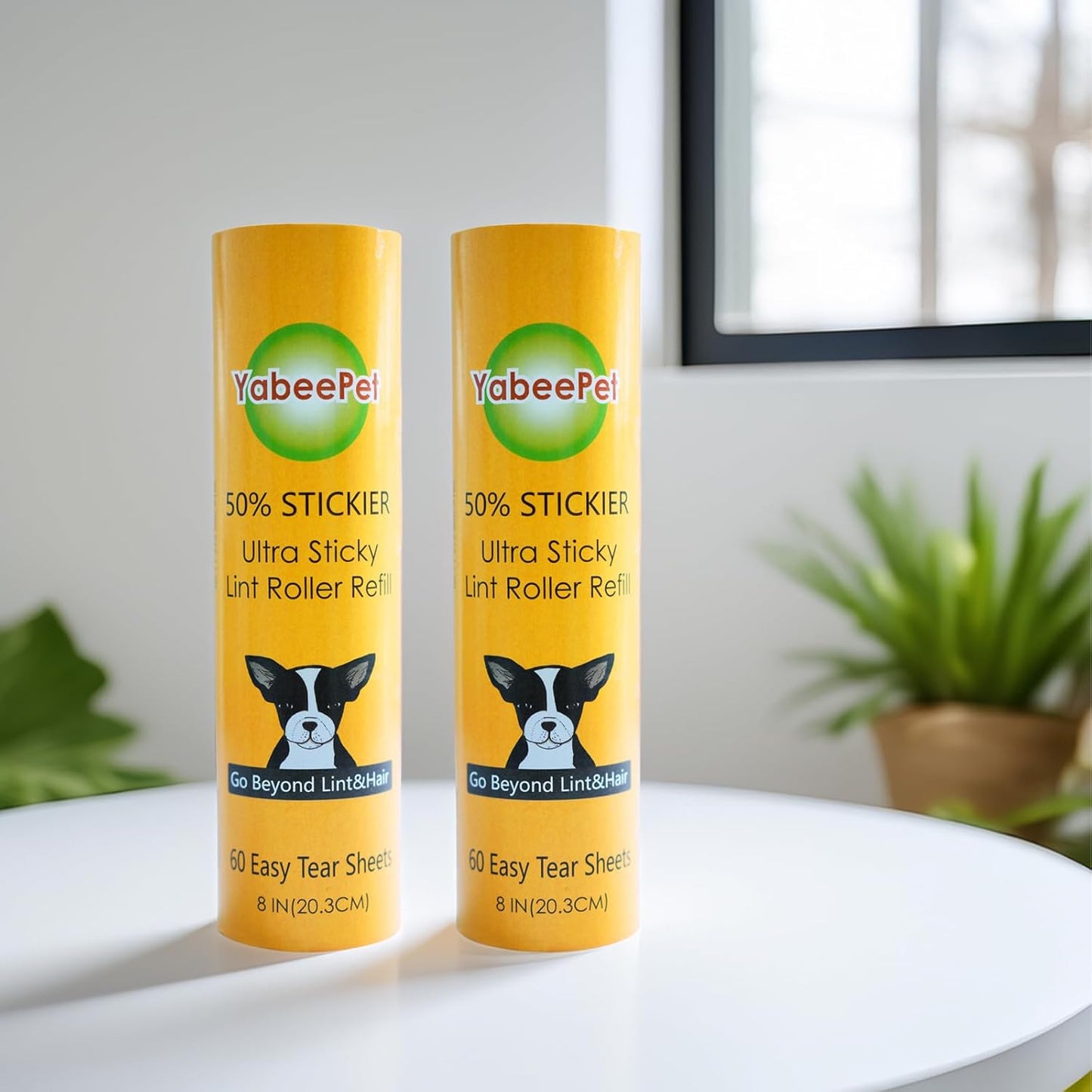 Large Surface Roller Refill for Scotch-Brite 50% Stickier Lint Roller, Works Great On Pet Hair (60 Sheets per Roll, 3 Pack Refills)