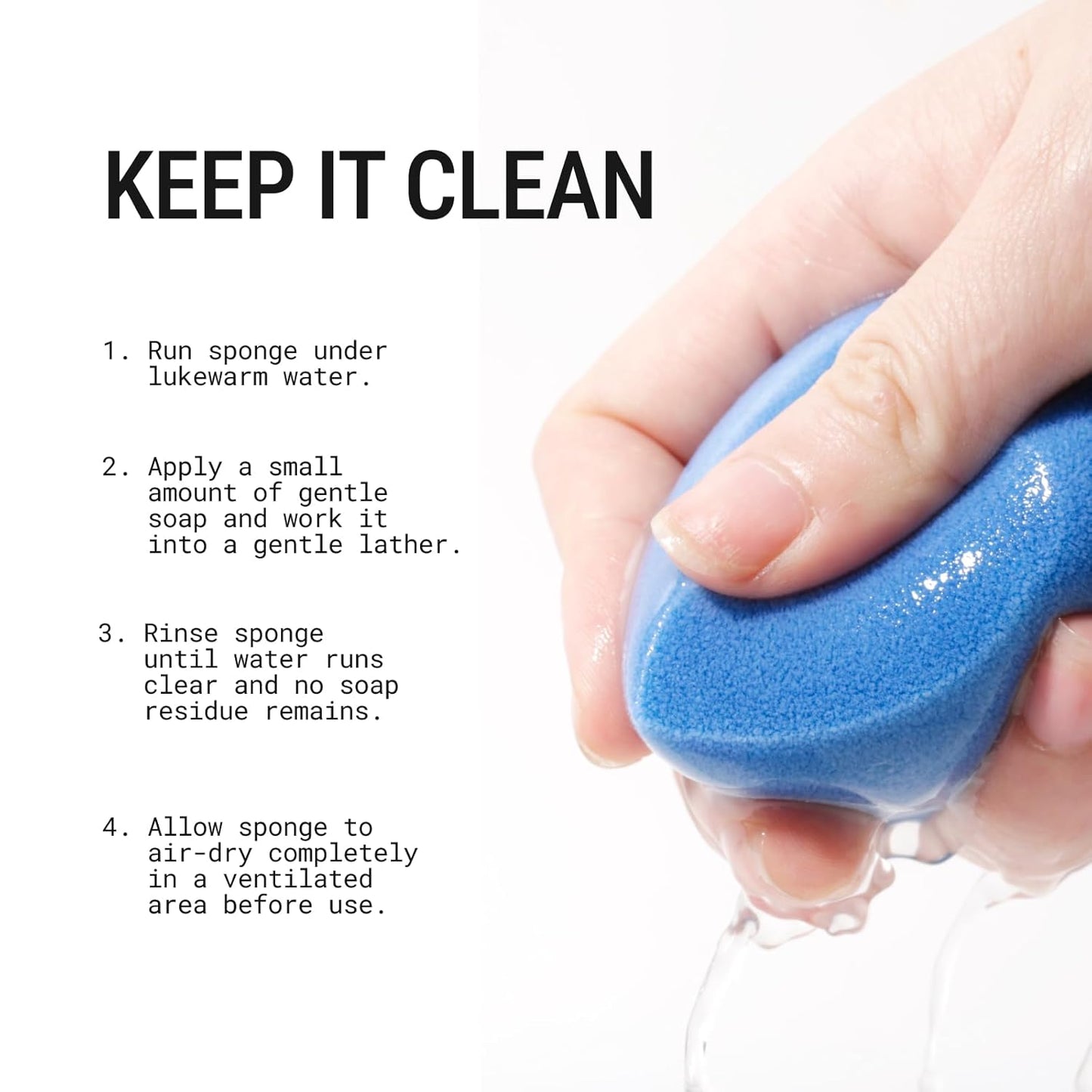 JUNO & Co. Microfiber Makeup Sponge, Dual Layer Technology for Full Coverage Flawless Makeup Blender for Foundation, Powder and Cream (2-Piece Color Duo: Blue and Green)