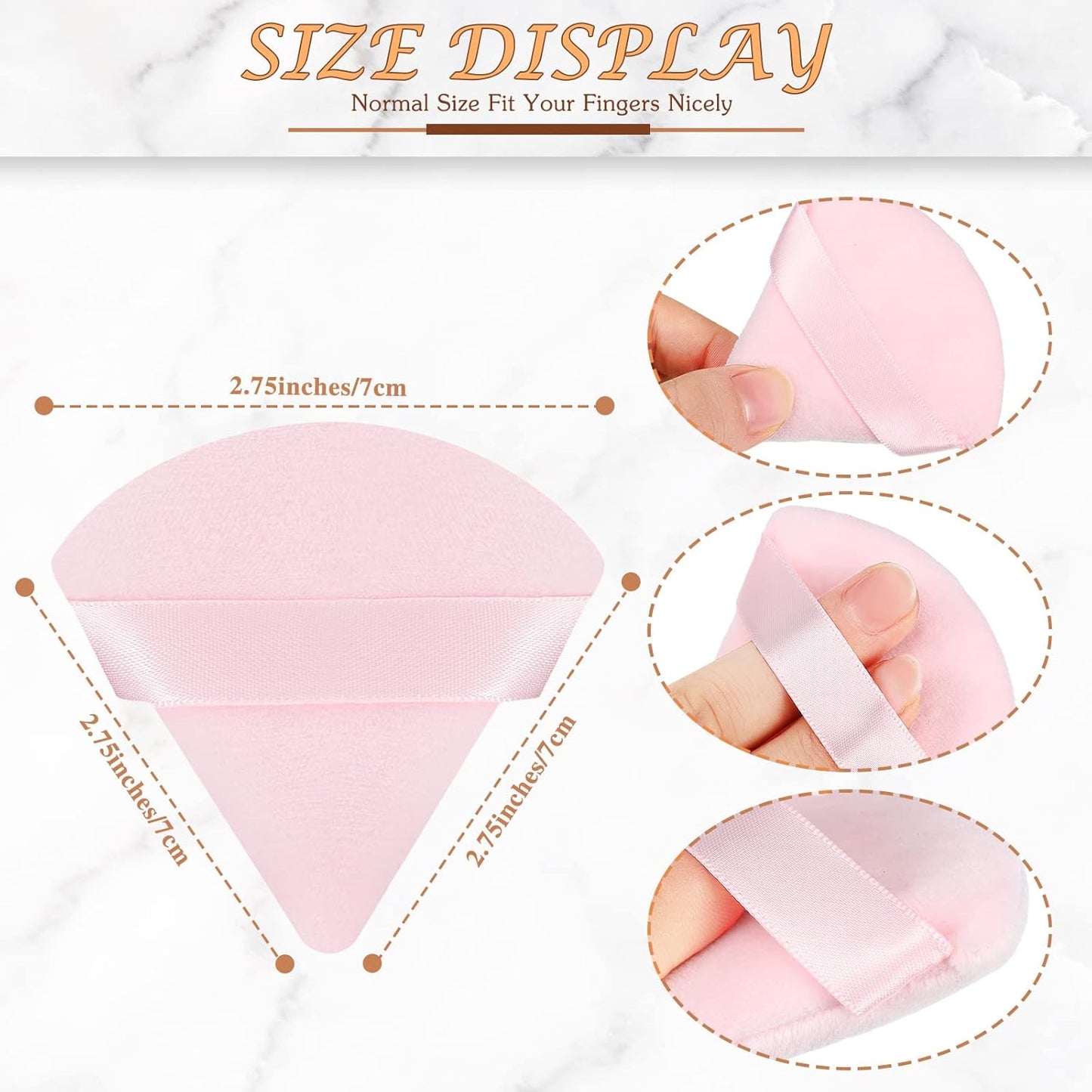 Suclain 48 Pcs Velour Triangle Powder Puff Soft Velour Makeup Puff for Face Powder Makeup Triangle Sponges for Wet and Dry Cosmetic Foundation Loose Mineral Body Makeup Tool(Bright Color)