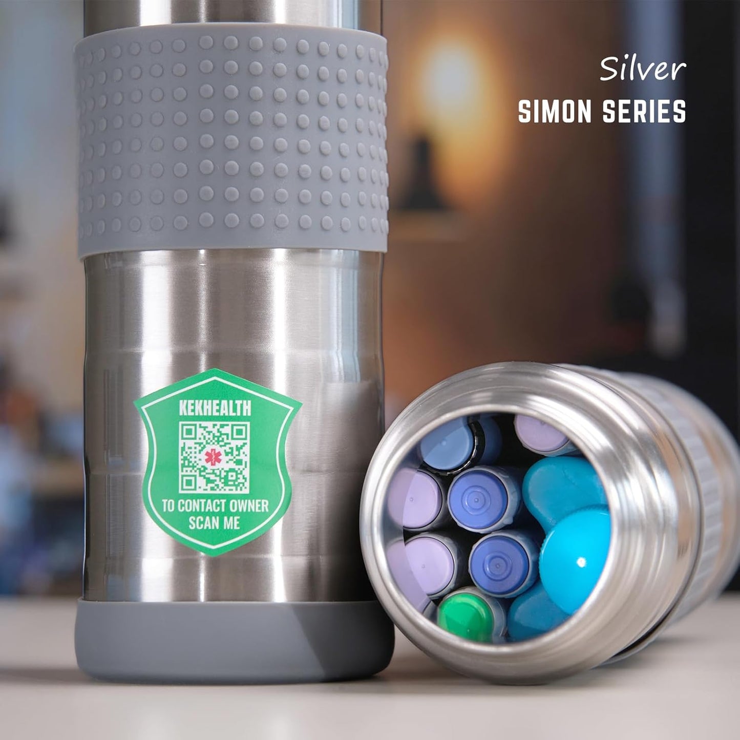 Simon 74H 5-7 Insulin Pens Cooler Travel Case Medication Cooler for Travel Medical Cooler Epipen Carry Case TSA Approved Medicine Diabetic Travel Cooler Ice Pack with QR Medical Tag