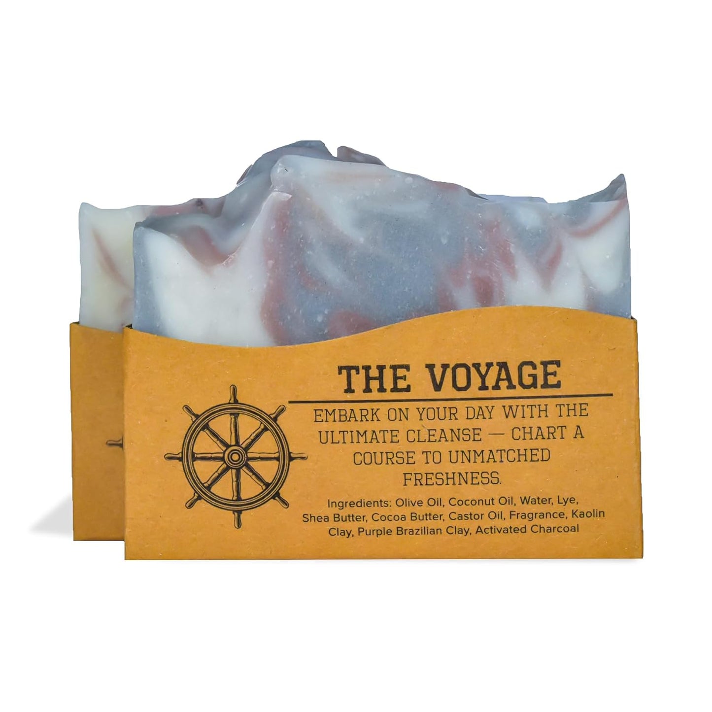 CompassSoap The Voyage | Natural Bar Soap for Men & Women | Body & Face Soap Bar for Women and Men | Minimalist & Gentle Lather | Natural Bath Soap, Paraben & Phthalate Free | 5 oz, Pack of 2