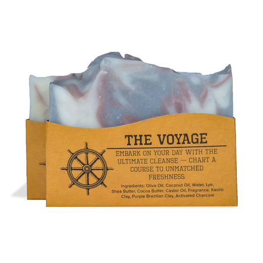 CompassSoap The Voyage | Natural Bar Soap for Men & Women | Body & Face Soap Bar for Women and Men | Minimalist & Gentle Lather | Natural Bath Soap, Paraben & Phthalate Free | 5 oz, Pack of 2