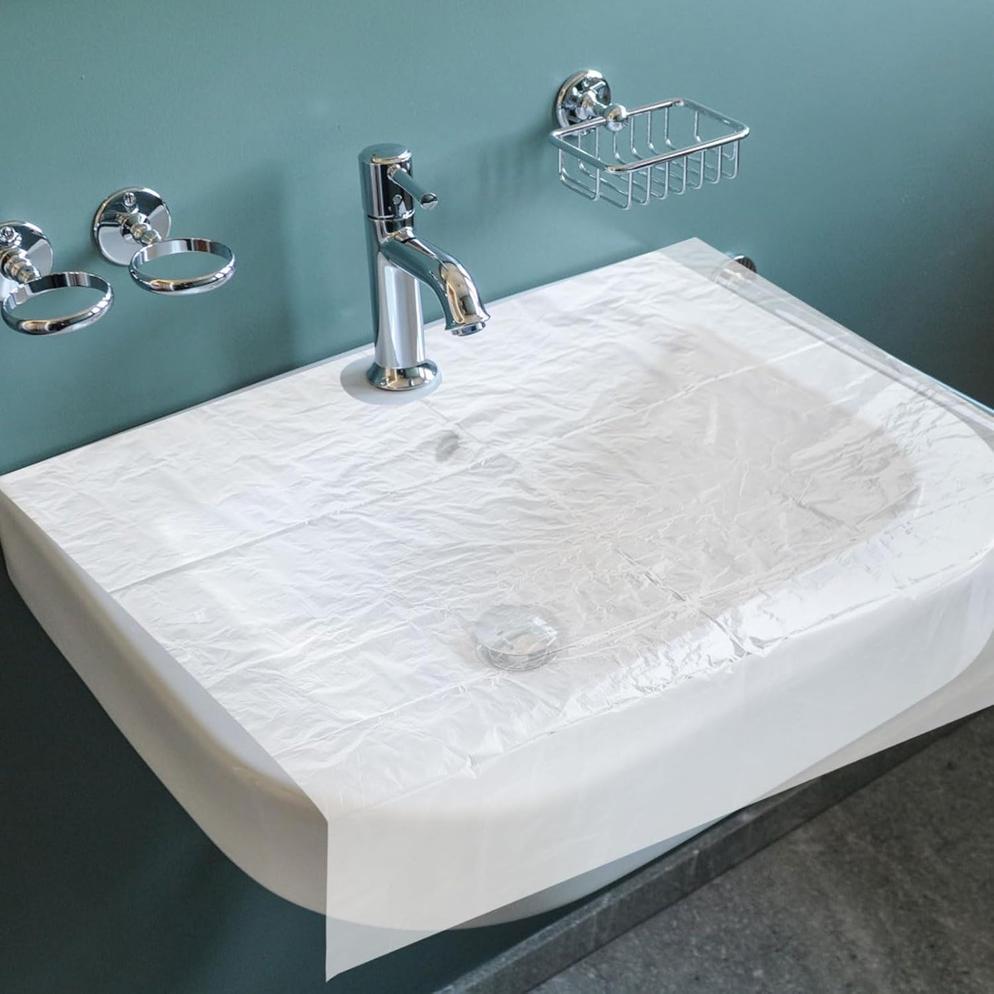 Beard Hair Catcher for Sink Beard Bib Disposable Beard Catcher for Shaving Sink Cover for Shaving & Trimming Clear Stop Worrying About Cleaning (Clear 100 PCS)