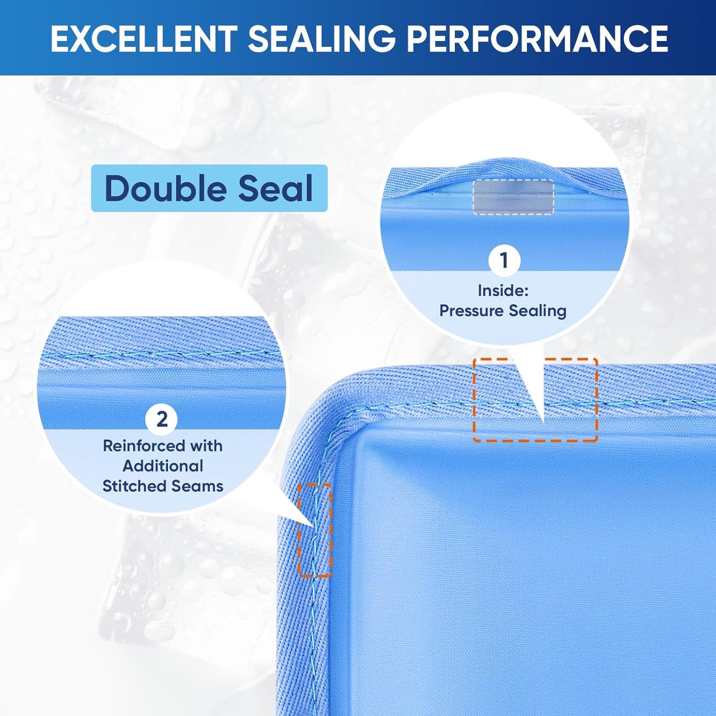 APEXUP Gel Ice Packs for Injuries Reusable, Flexible Double Sided Cold Packs for Injuries, Ice Pack for Knee, Shoulder, Back, Hip, Leg, Arm (Blue, L, 2PK)