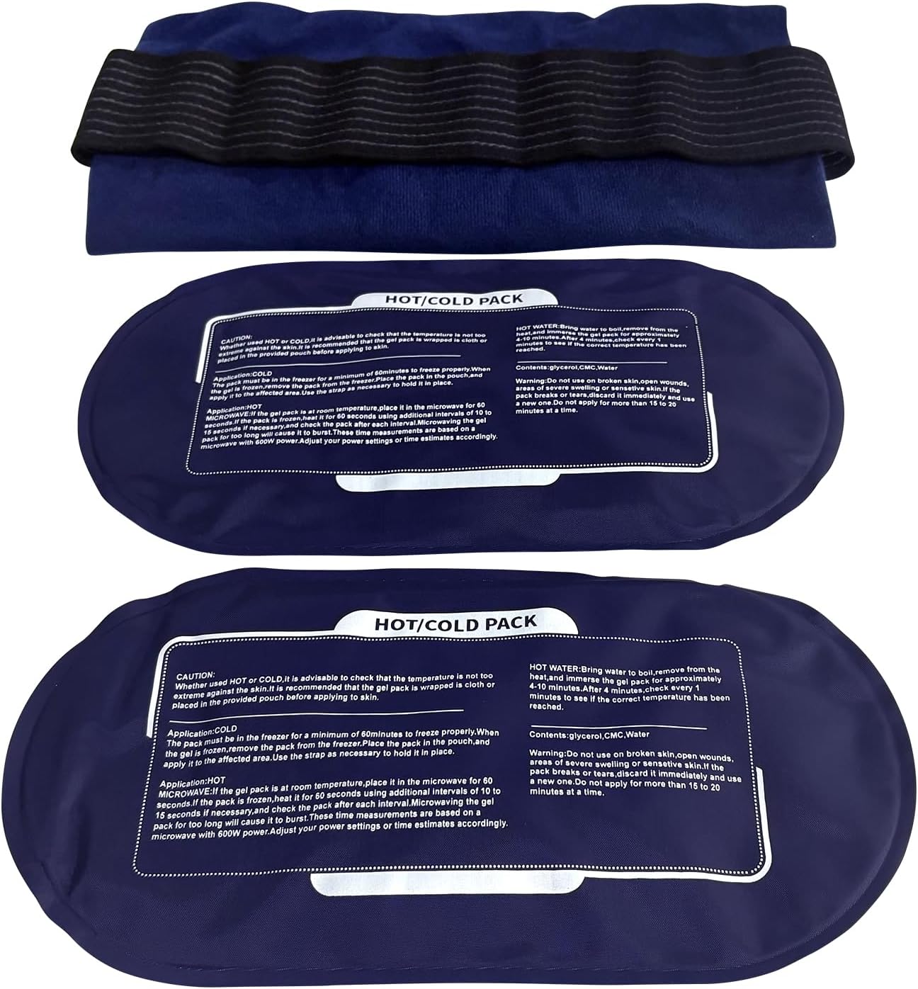 World-Bio Ice Pack for Sports Injuries,Reusable Ice Packs with Adjustable Straps for Muscle Pain, Swelling, Multifunctional Hot and Cold Compress for Knee, Shoulder, Arm, Leg,Back,Head,Ankle