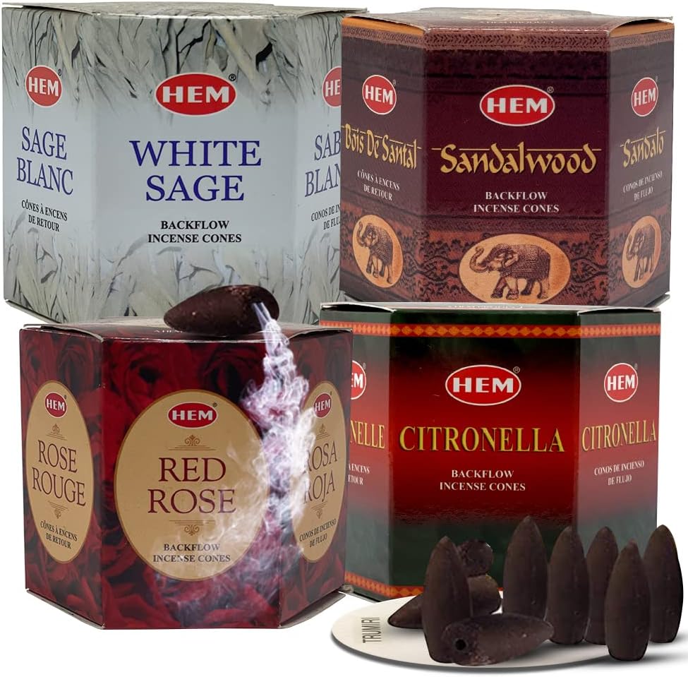Variety Backflow Incense Cones for Waterfall and Mat Bundle Inciensos Aromaticos|Incienso|Inciense|Insienso