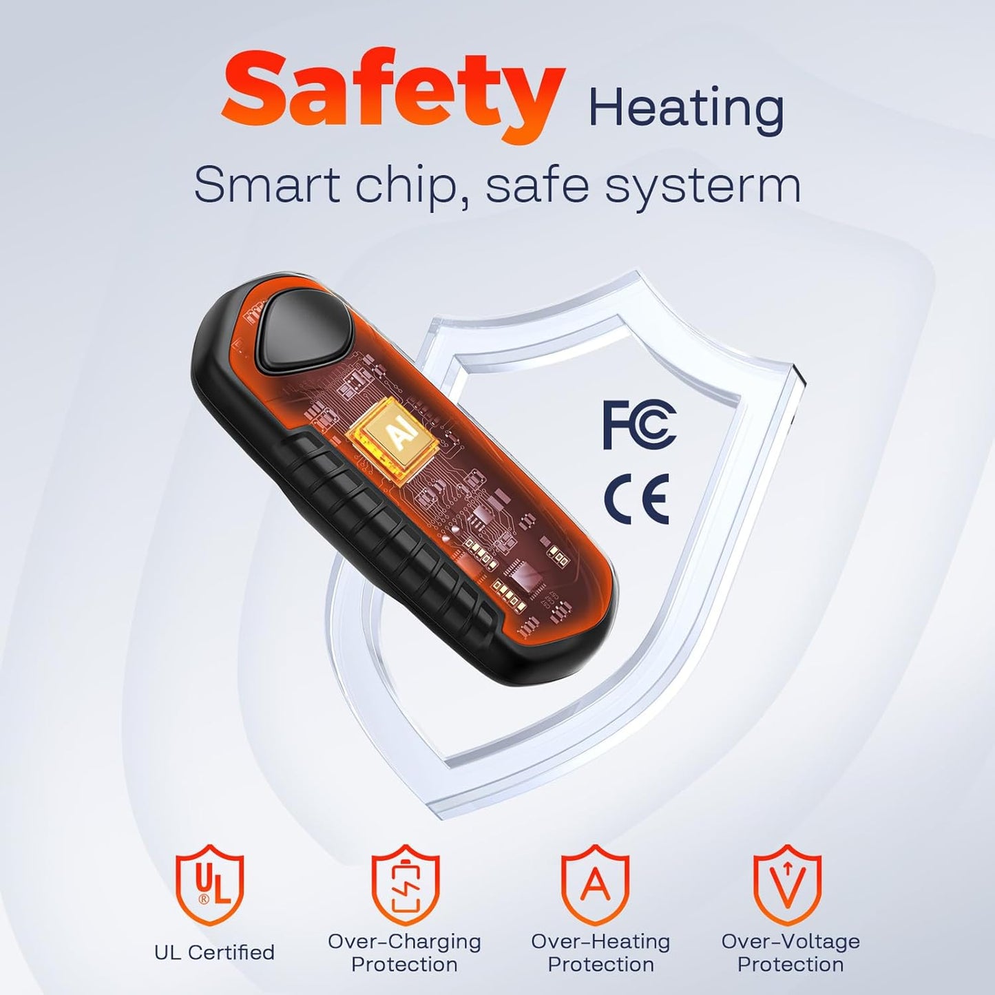 Hand Warmers Rechargeable 2 Pack, Electric Hand Warmers, 2-Second to 131°F with 5 Heat Levels, USB-C Portable Pocket Heater Handwarmers Black, UL Certified for Camping, Hunting, Gifts for Women Men