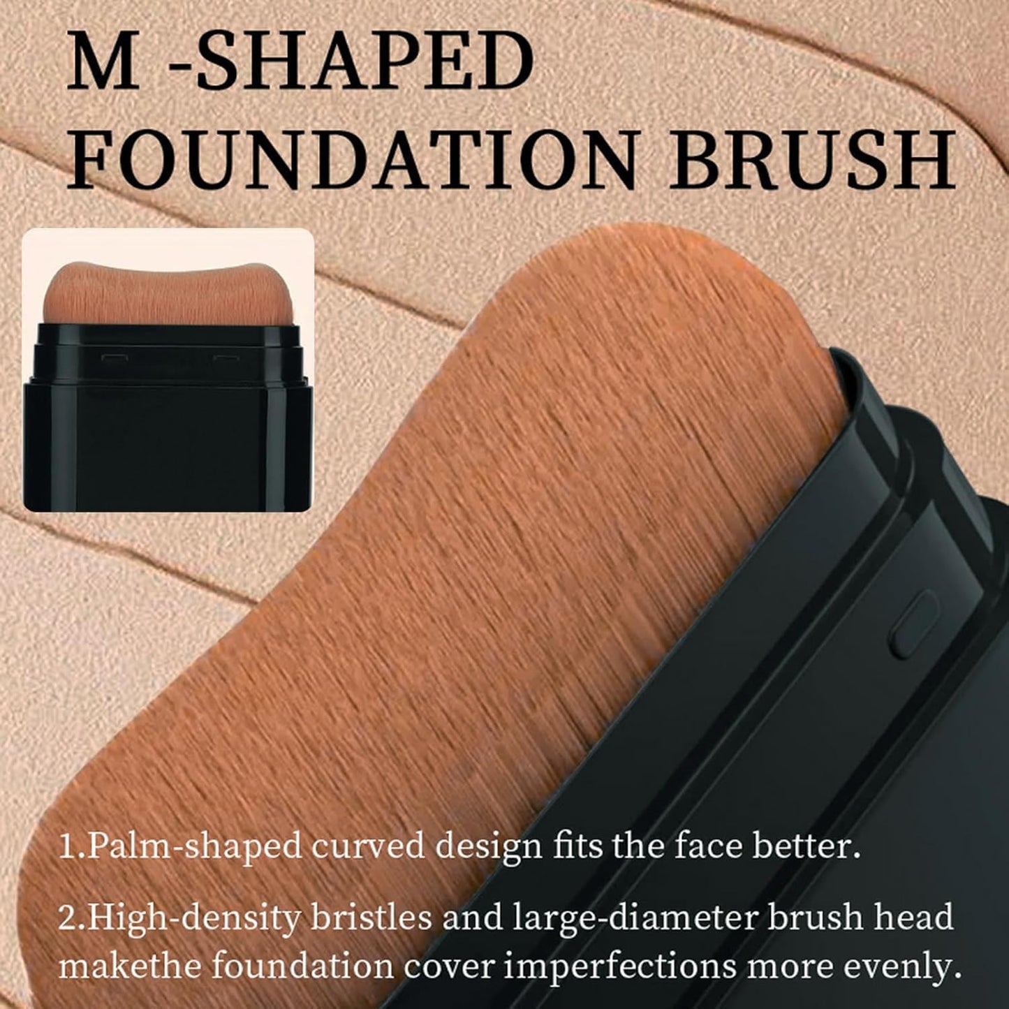 Foundation Stick, 2 in 1 Dual-Ended Long-Lasting Concealer Foundation Stick, Face Contouring foundation with Brush, Full Coverage Matte Finish for Face Makeup(04#WHEAT)