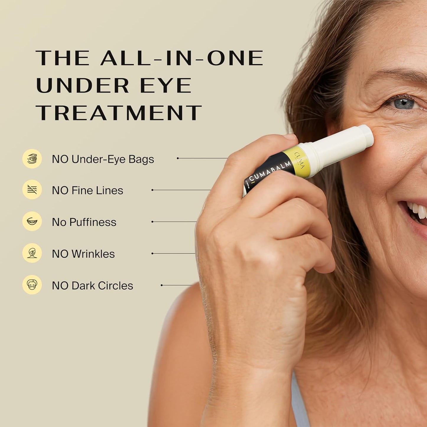 CumaBalm™ – Eye Balm with Turmeric and Retinol for Puffy Eyes & Dark Circles – Vegan