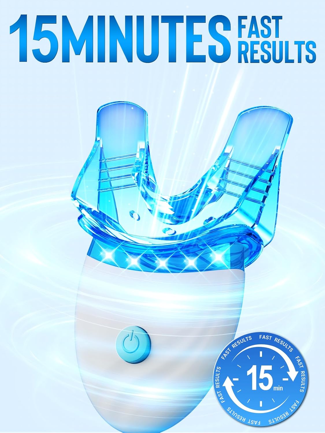 Teeth Whitening Kit for Sensitive Teeth: Nicwell LED Light +35% Carbamide Peroxide Whitening Gel & 1 Desensitizing Pen - Dental Grade Results - Overnight Daily-use Aged 25-35 with Travel Case