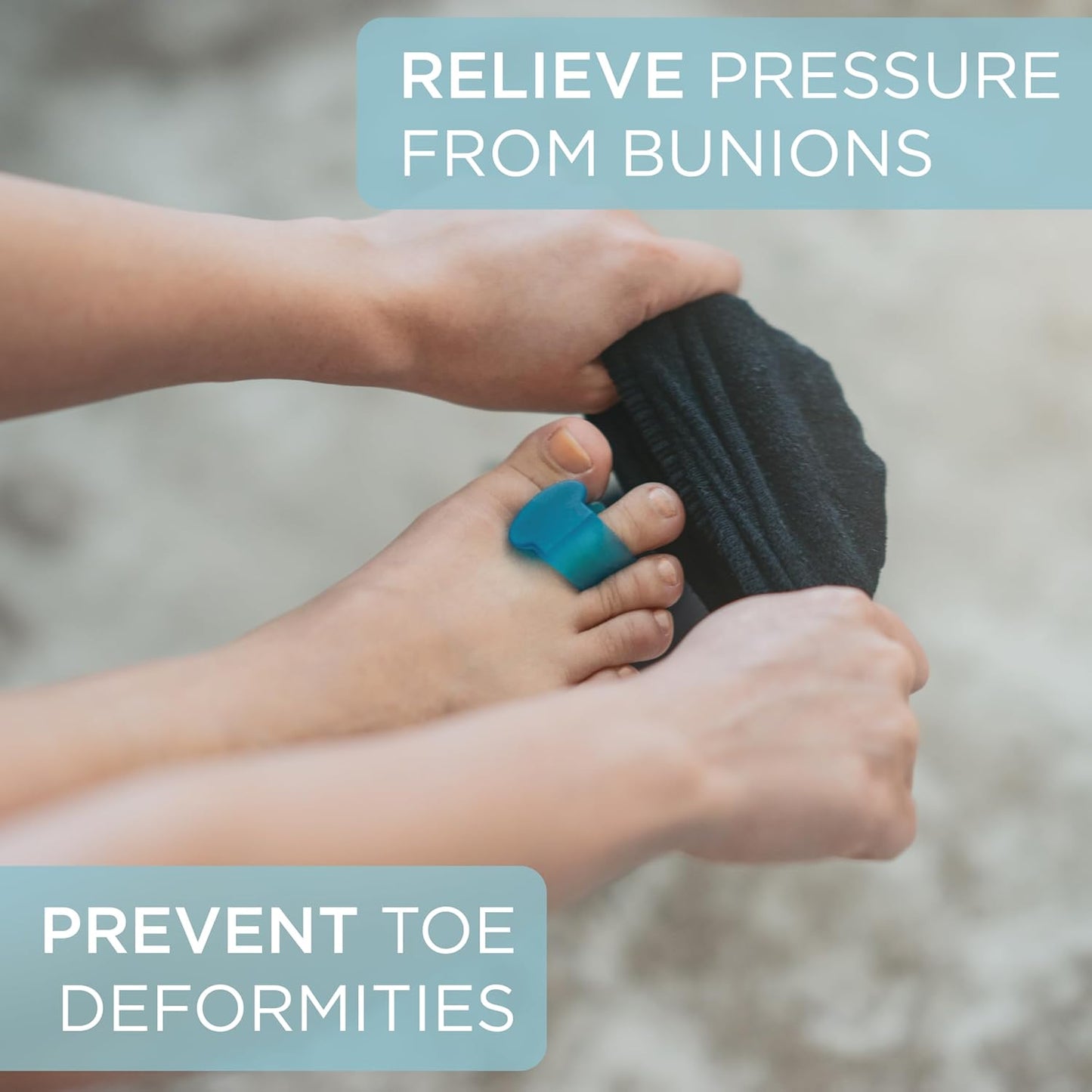 Mind Bodhi Single-Loop Toe Separators 4-Pack: Correcting Bunions and Restoring Toes to Their Original Shape - For Men and Women - Toe Spacers Bunion Corrector - Clear