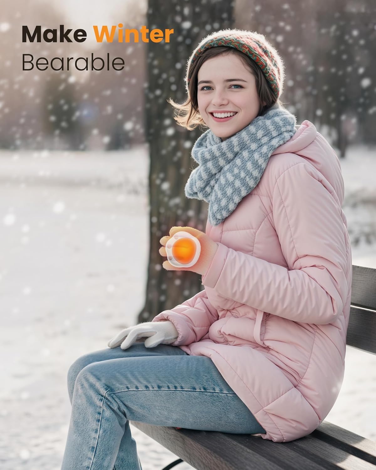 Gaiatop Hand Warmers Rechargeable, 2 Pack Cute Cat Paw Design 3 Levels Magnetic Electric Pocket Heater, Reusable Portable Hot Hands Gifts for Women Men Cat Lover