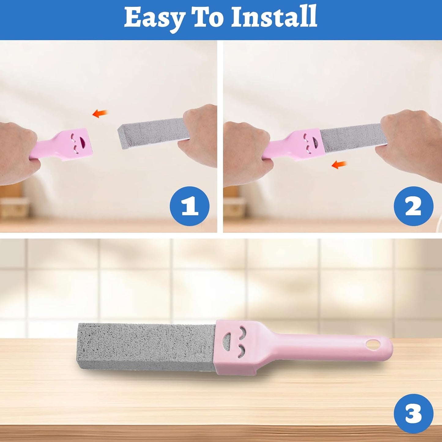 8 Pack Pumice Stone for Cleaning,Toilet Pumice Stone with Handle Stain Remover,Toilet Bowl Bathroom Pool Griddle Grill Stove Bathtubs Kitchen Sink Cleaners