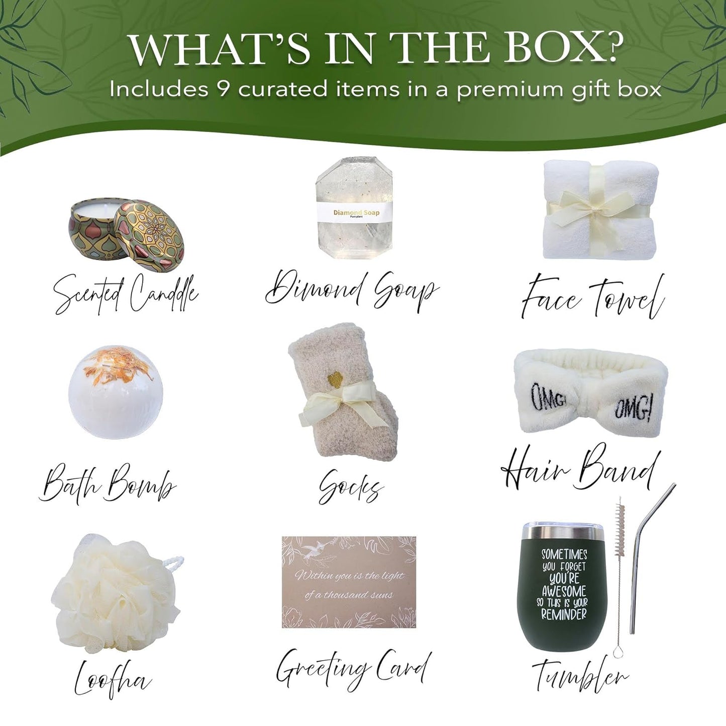 Spa Box Gift Set for Women, Spa Gift Baskets for Women, Self Care Gifts for Women, Get Well Soon Gift Baskets for Women, Spa Kit For Women, Care Package for Women, Gift Sets for Her, Sister, Mom.