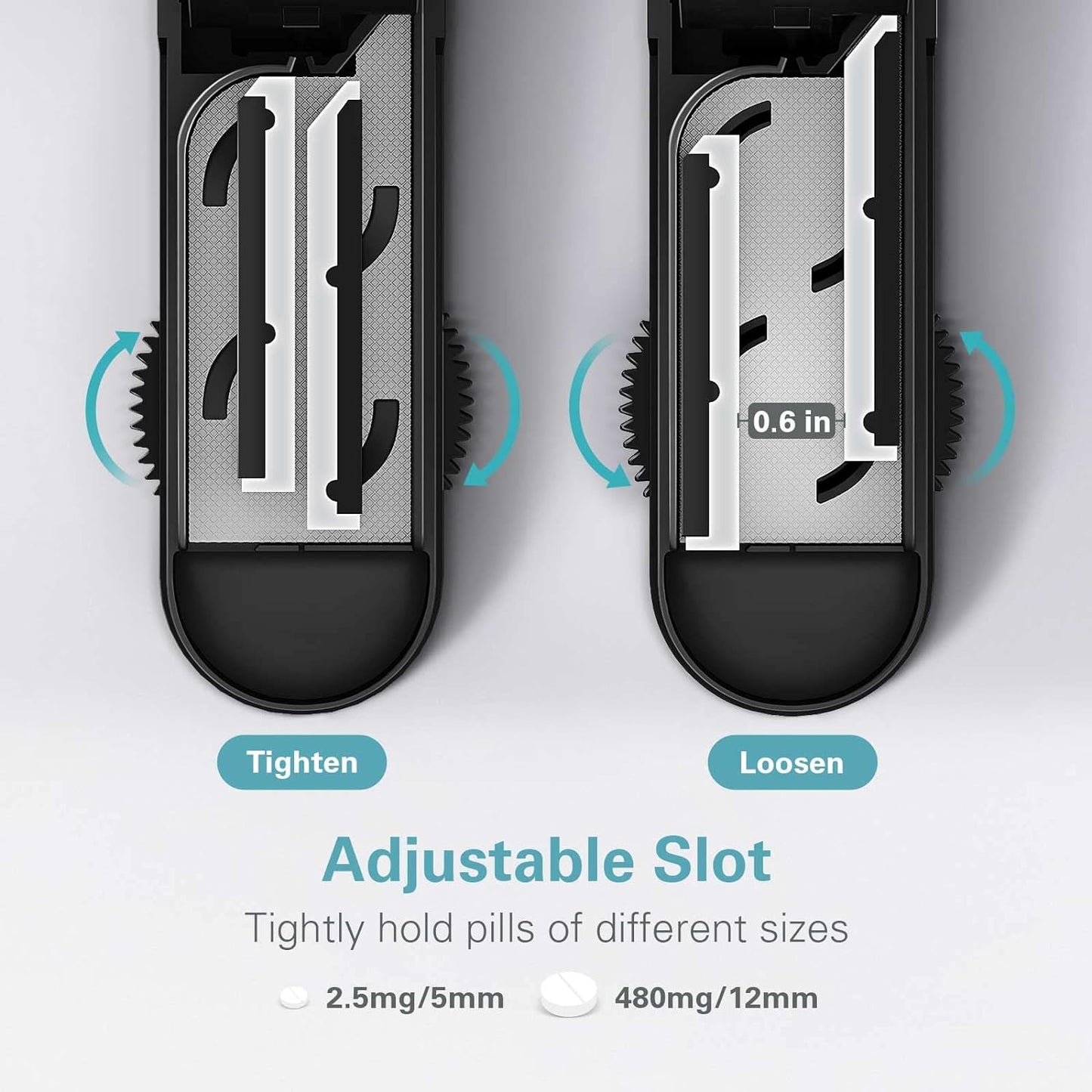 DEPAD Pill Cutter Splitter for Cutting Multiple Pills, Adjustable Pill Cutters Splitters for Small and Tiny Pills with Accurate Alignment and Sharp Safe Blade