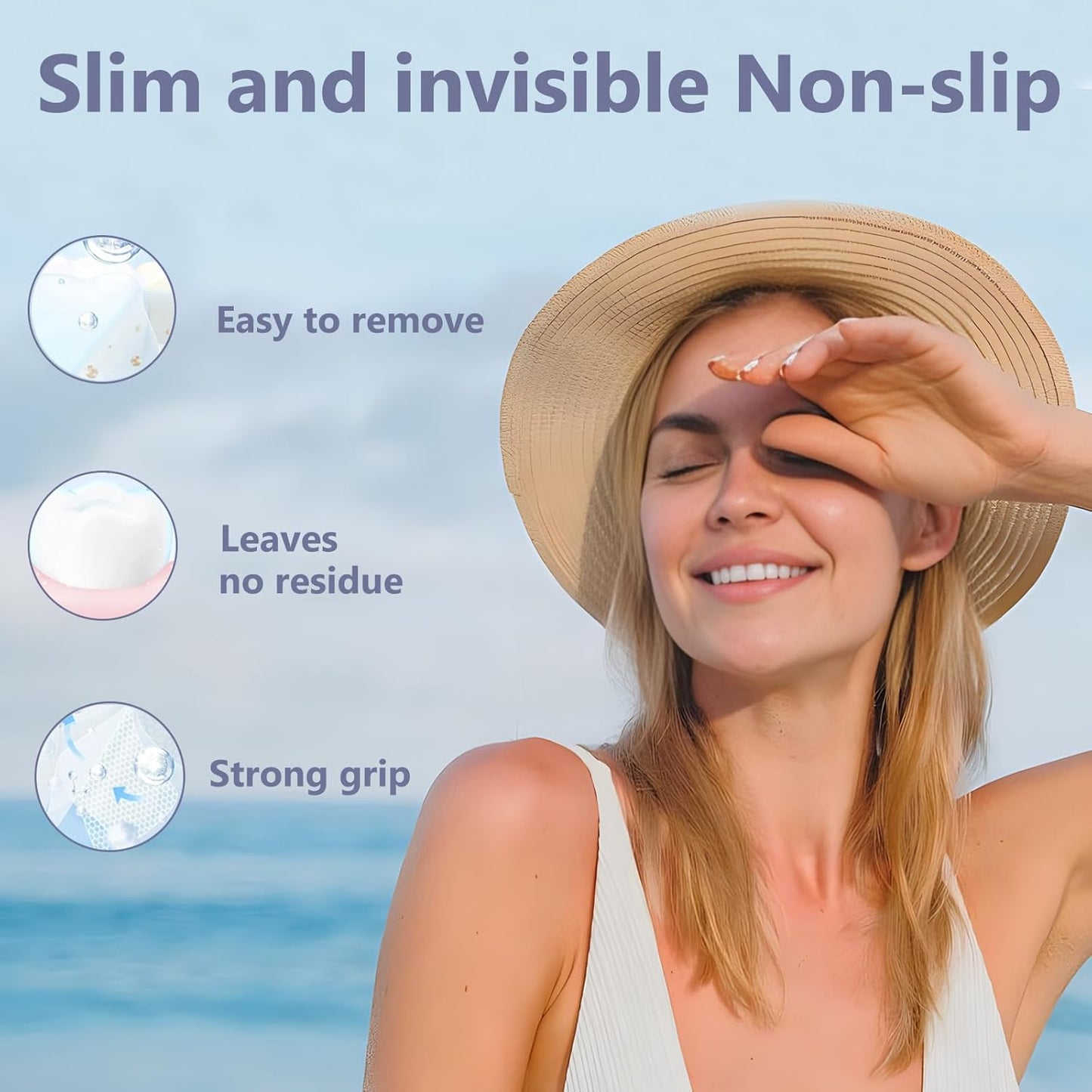 Teeth Whitening Strips for Sensitive, 42 Strips Whitener Safe Whitestrip, Deep Stains Removal Tooth Whitening, Enamel Safe Non-Slip Dry Strip Technology for Whiter Teeth,Coconut