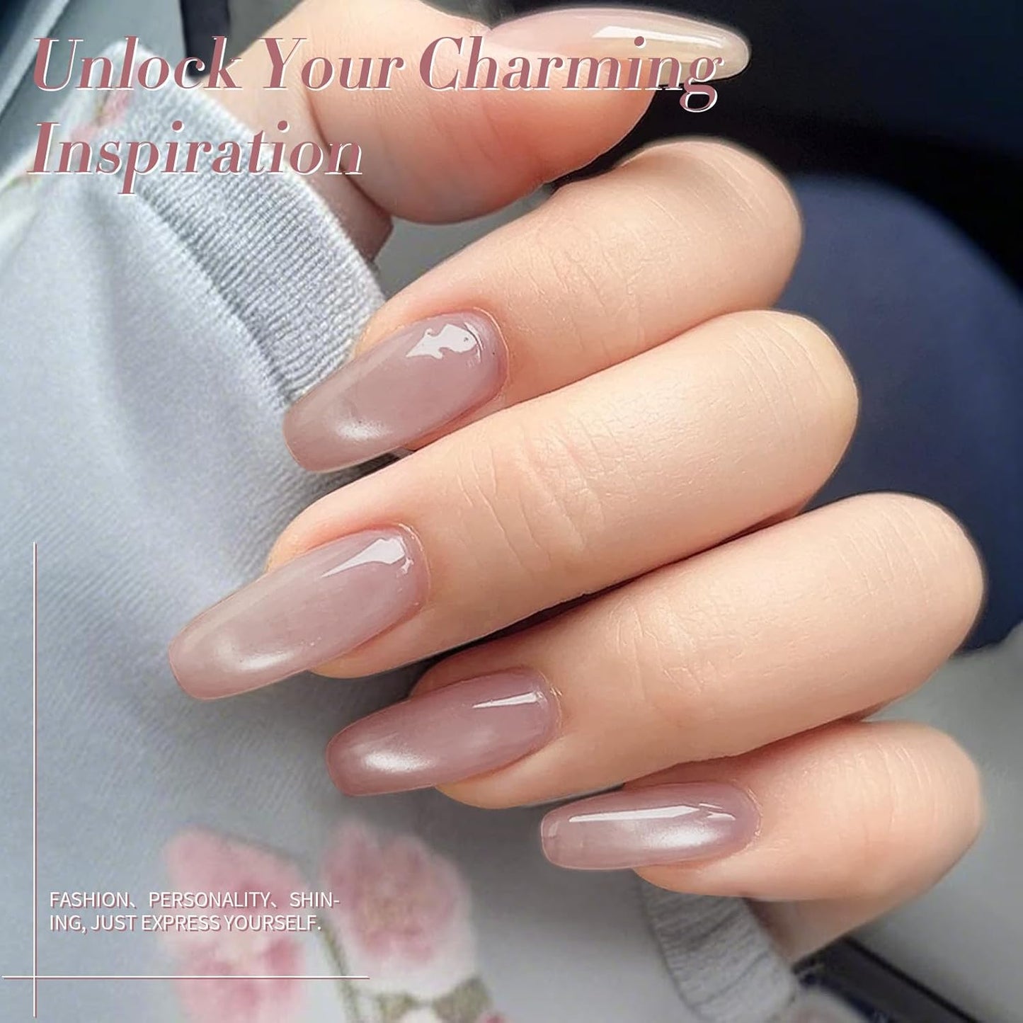 Born Pretty Cat Magnetic Eye Gel Nail Polish, Translucent Milky Pink Cat Magnetic Gel, Jelly Glitter Off Nail Art Salon Manicure Home Gift 15ml