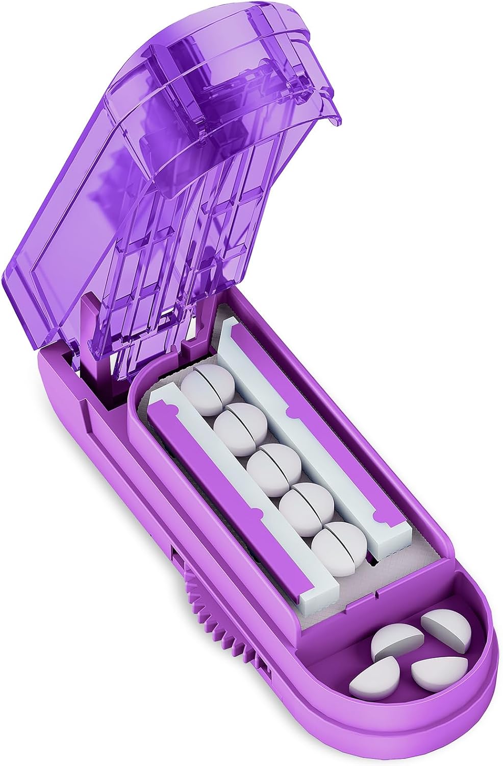 DEPAD Pill Cutter Splitter for Cutting Multiple Pills, Adjustable Pill Cutter Splitter for Small and Tiny Pills with Accurate Pill Alignment, Pill Cutter for Small or Large Pills with Sharp Safe Blade