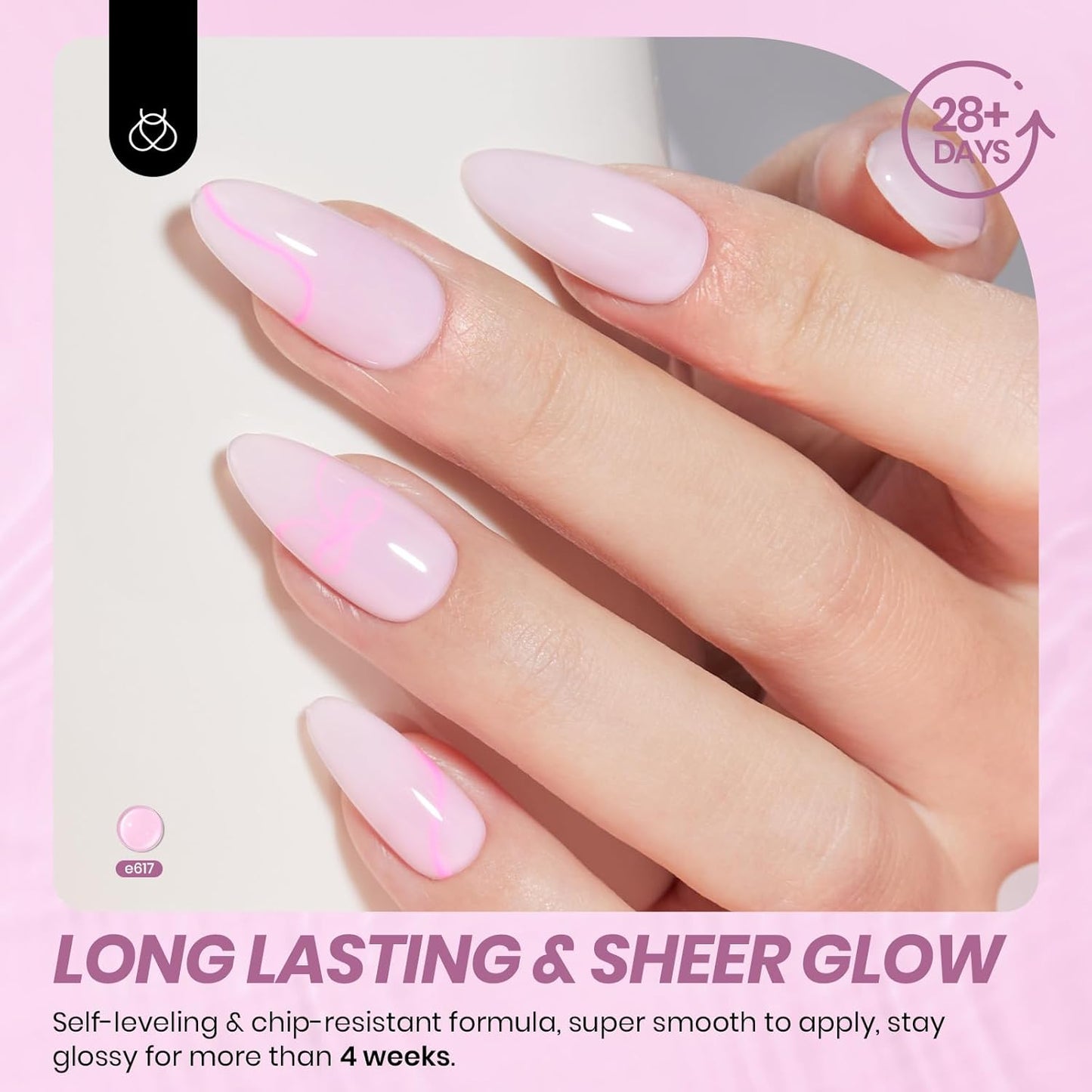 Beetles Nude Gel Nail Polish - 15ml Nude Purple Jelly Gel Polish Neutral Nail Polish Nail Concealer Sheer Translucent Effect Soak Off UV French Nail Art Manicure Salon DIY Gifts for Women