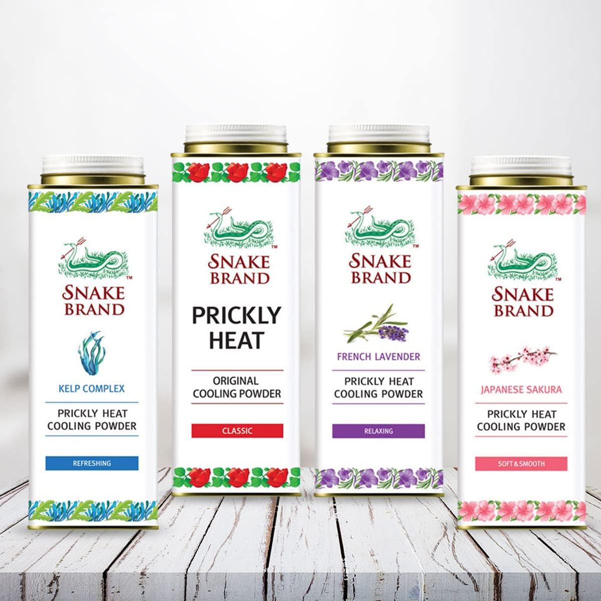 Snake Brand Prickly Heat Cooling Powder for Everyday Use - Anti-Chafing, Heat Rash Relief, Classic Original Scent (9.9 Oz / 280g)