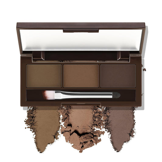 3 Colors Eyebrow Powder Set, Brow Powder Makeup Palette, Defining and Sculpting Brows, Waterproof Eye Contour Kit with Brush Applicator