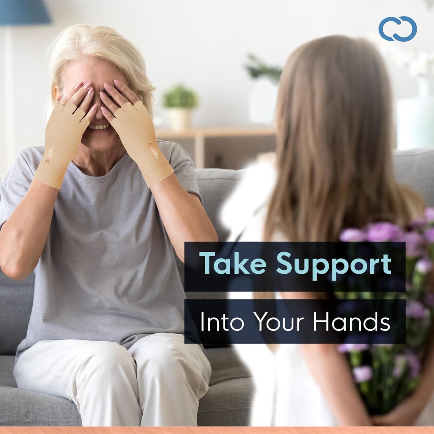 Copper Compression Arthritis Gloves | Fingerless Arthritis Carpal Tunnel Pain Relief for Men & Women | Hand Support Wrist Brace for Neuropathy, Rheumatoid, Tendonitis, Swelling, Crocheting Nude (XL)