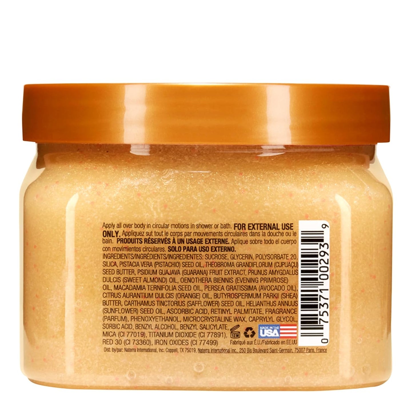 Tree Hut Tropic Glow Shea Sugar Scrub, Exfoliates and Smooths for Soft, Radiant Glow, Warm Scent with Almond, Golden Amber, and Sandalwood, 18 oz