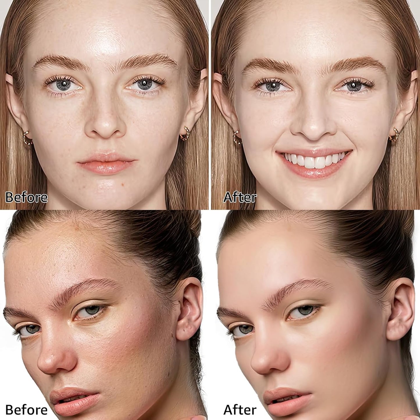 Mushroom Head Air Cushion CC Cream - Moisturizing BB Creams Foundation, Long-Lasting Waterproof New Air Cushion CC Cream Concealer for Even Skin Tone (Ivory, 1 PCS)