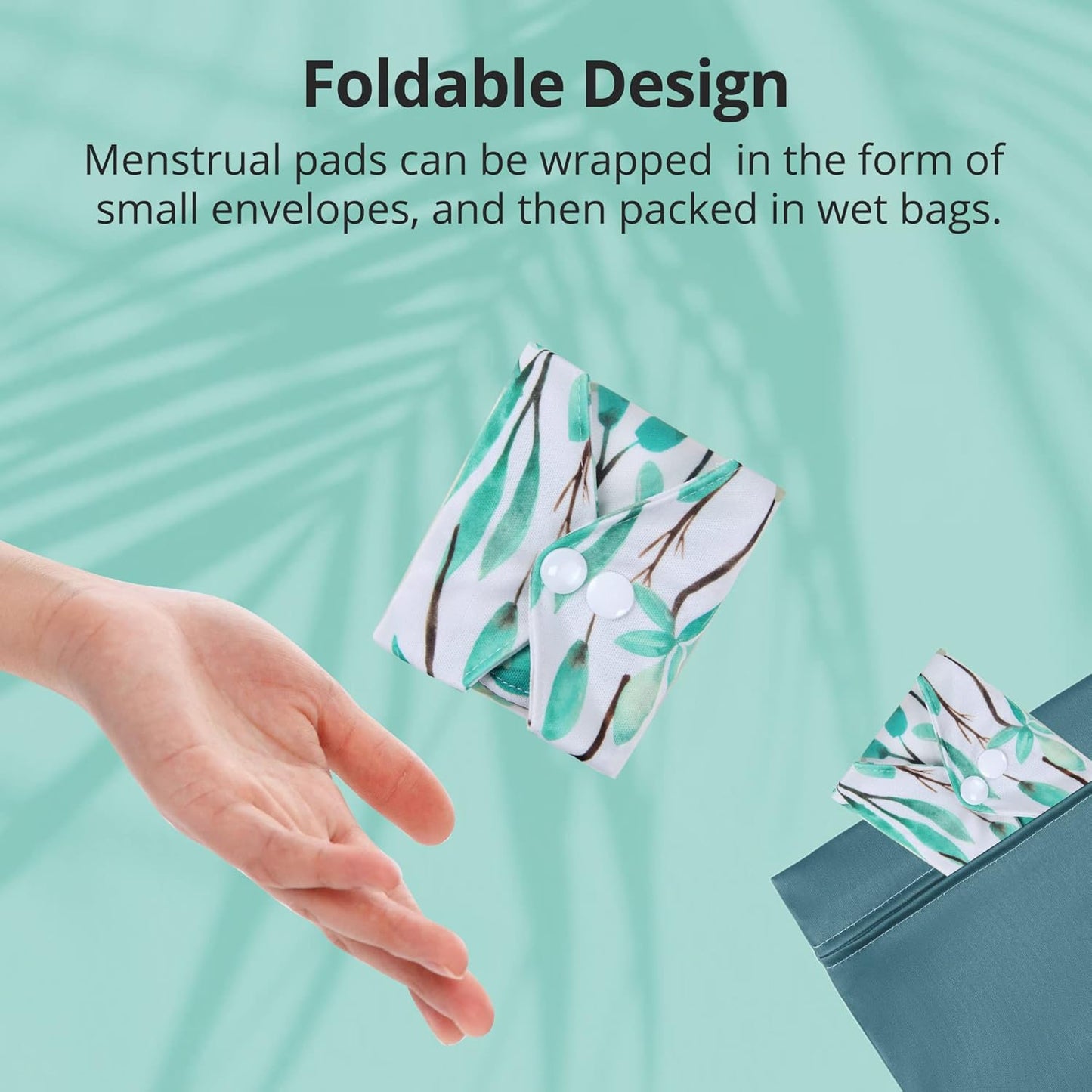 7pcs Set 1 pc Mini Wet Bag +6pcs Absorbent Reusable Sanitary Pads/Washable Cloth Menstrual Pads(Summer,L)…