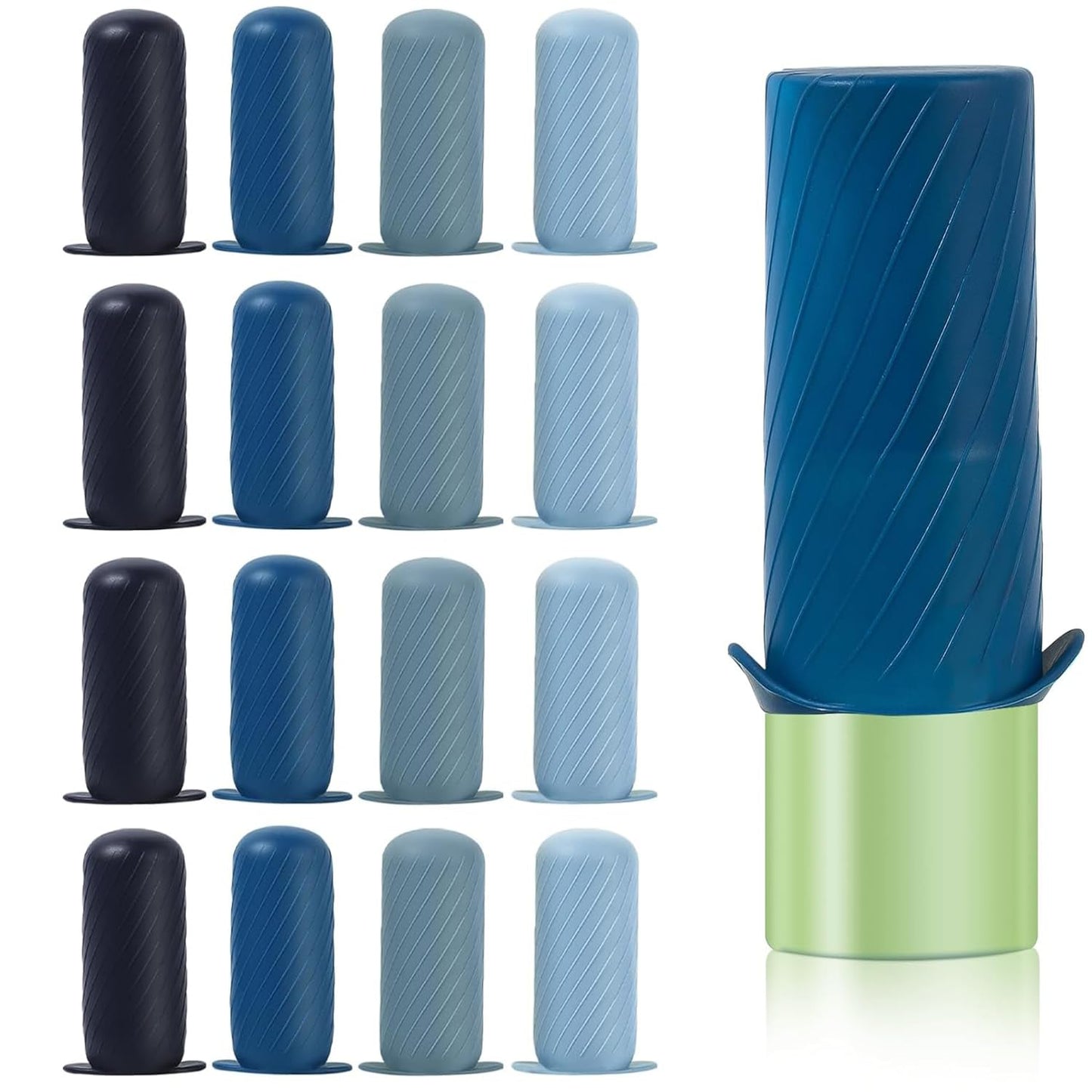 Bottle Covers for Travel, Elastic Sleeves for Leak Proofing, Silicone toiletry Containe sleeves, Leak Locks Travel Accessories for Shampoo Conditioner Wash Body Bottles (16pack)