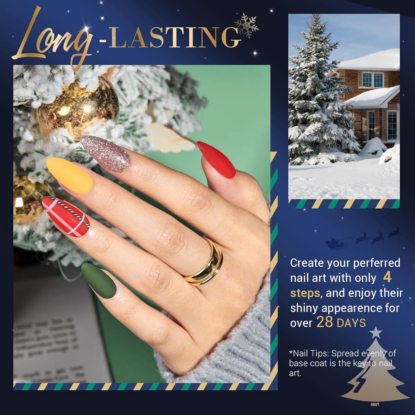 AZUREBEAUTY 31Pcs Dip Powder Nail Kit Red Green Glitter White 20 Colors Acrylic Dipping Powder Liquid Set with Top/Base Coat Activator for French Nails Art DIY Salon Christmas Gift