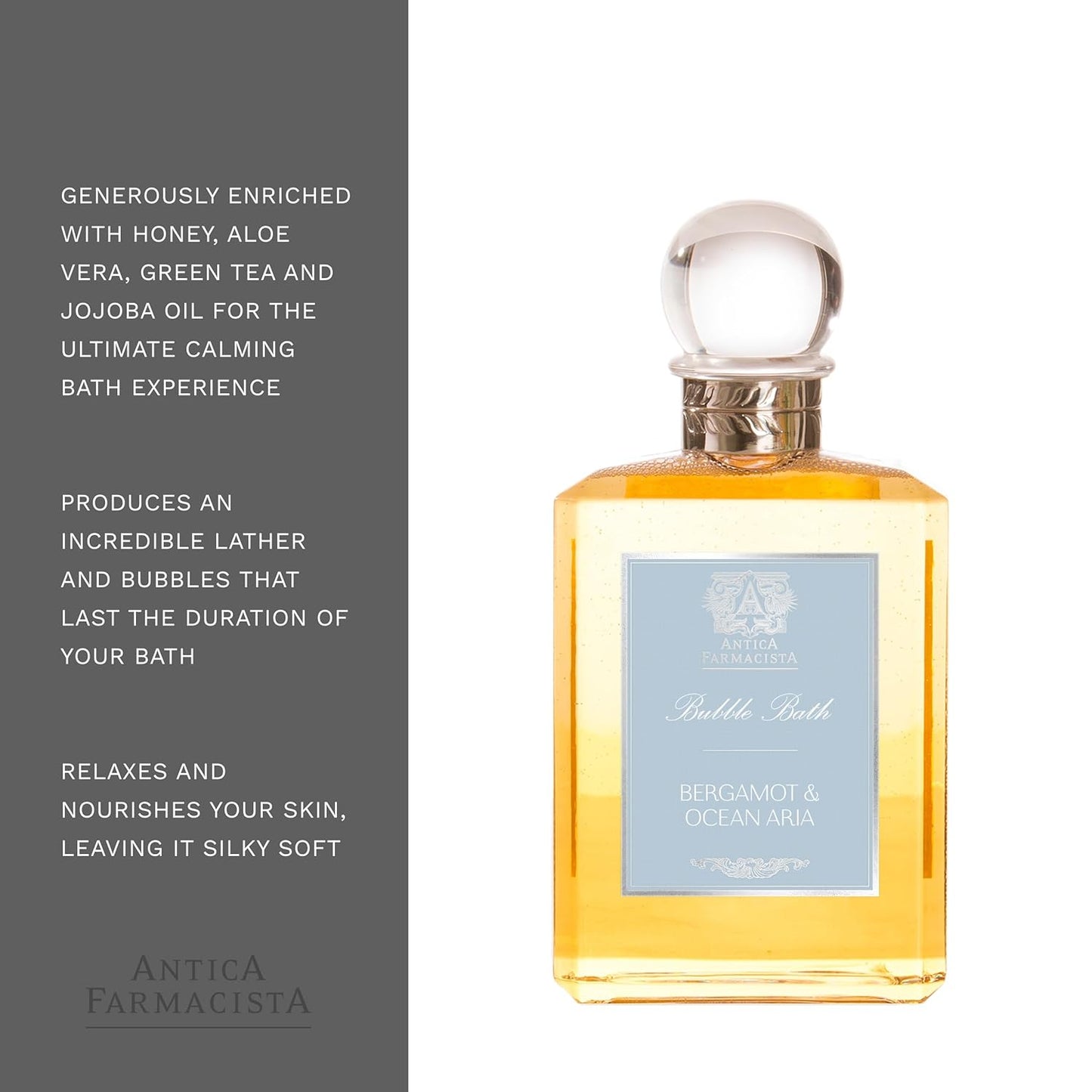 Antica Farmacista Bergamot & Ocean Aria Bubble Bath, 16 Fl Oz